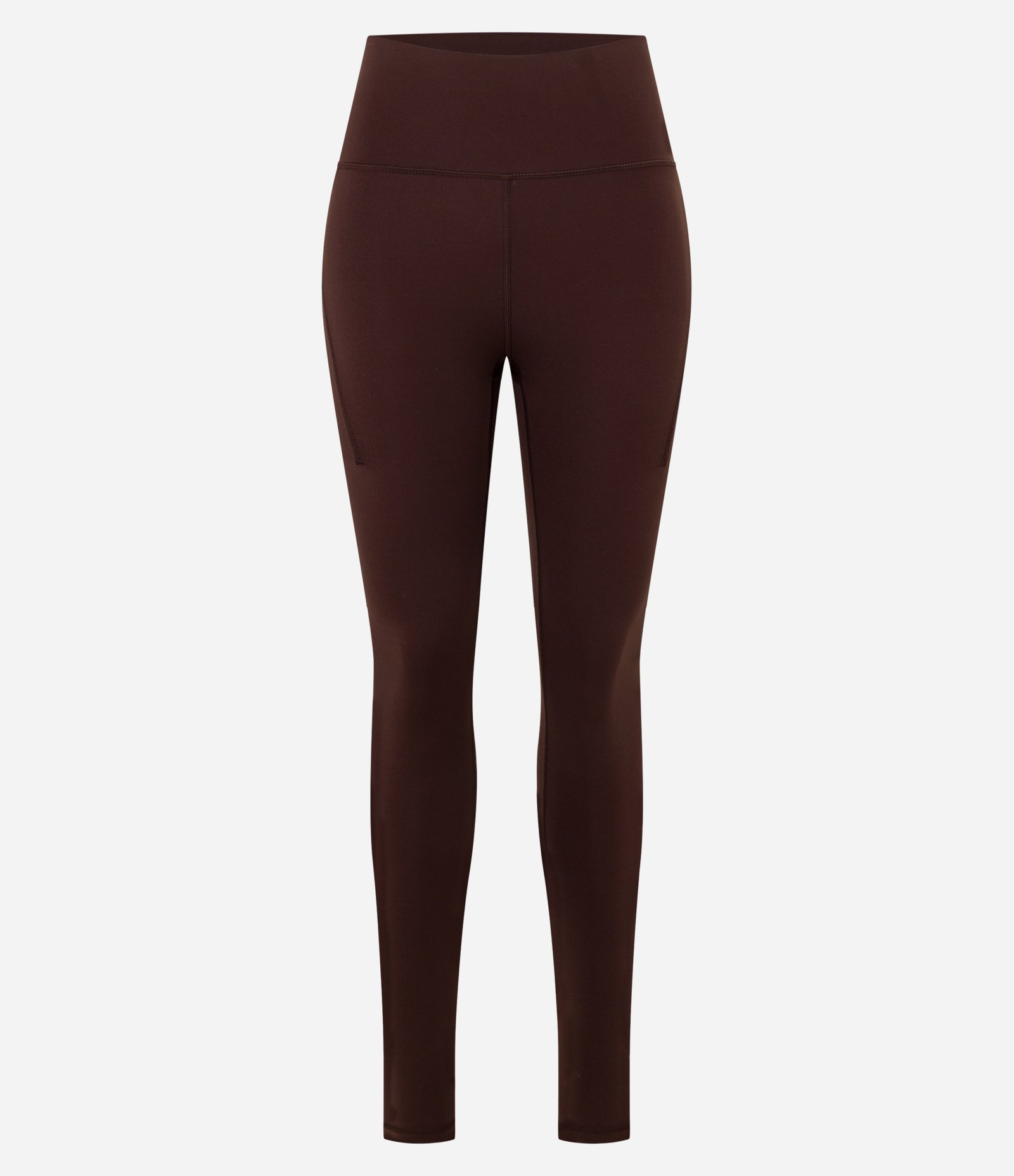 Calca Legging Esportiva em Microfibra com Bolsos Marrom 7