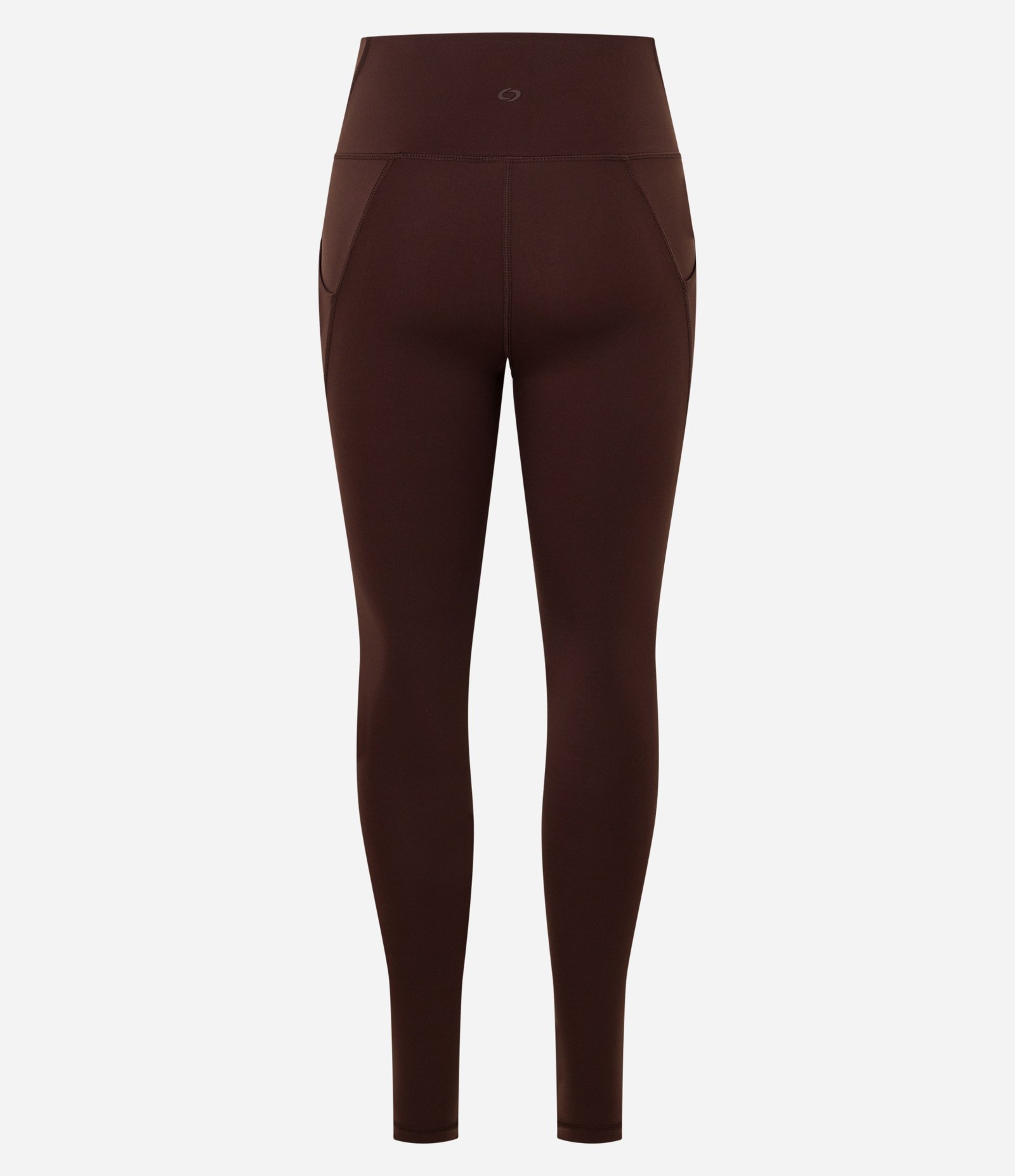 Calca Legging Esportiva em Microfibra com Bolsos Marrom 8