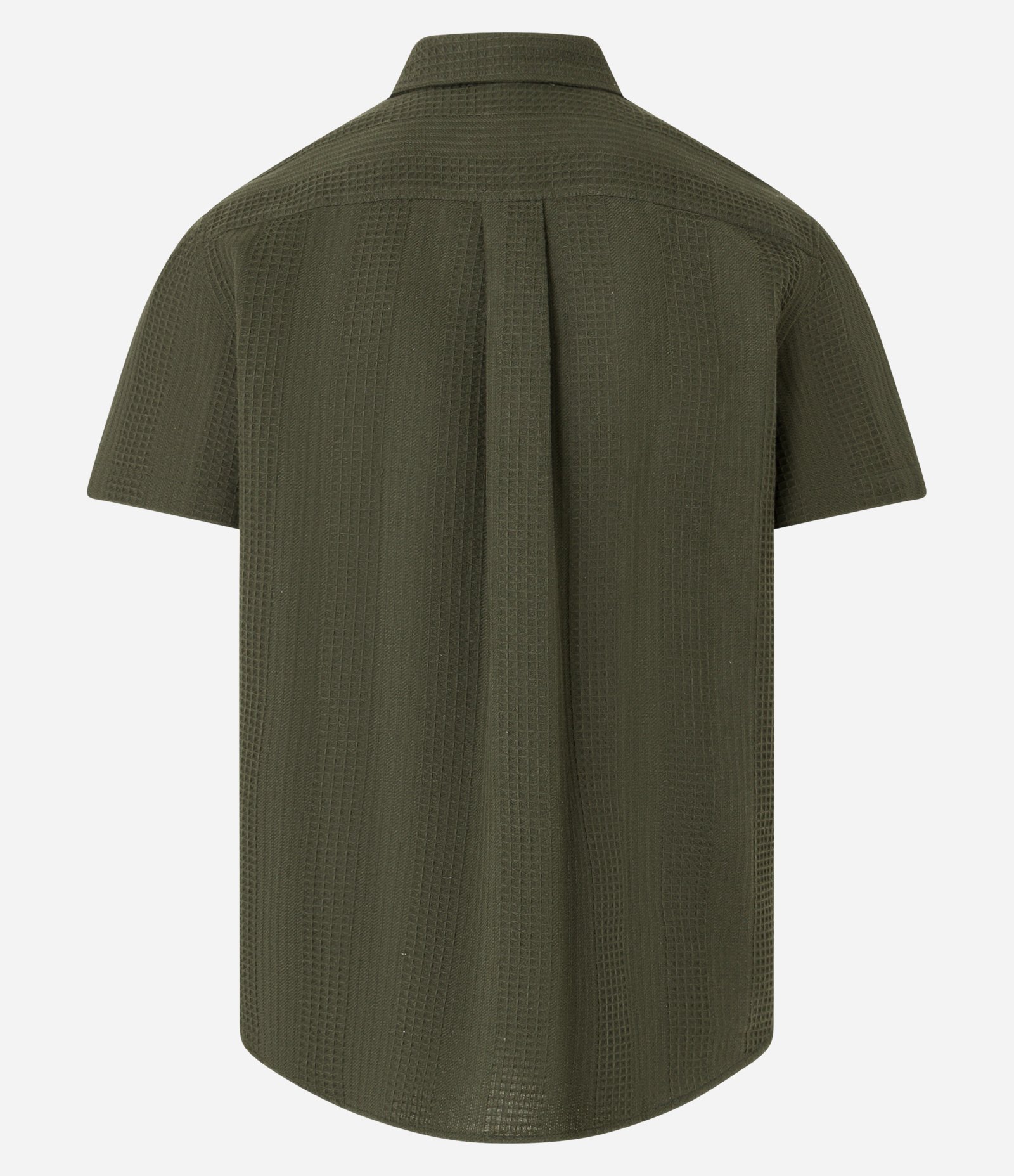 Camisa Regular em Algodão com Textura Quadriculada Vertical Verde 6