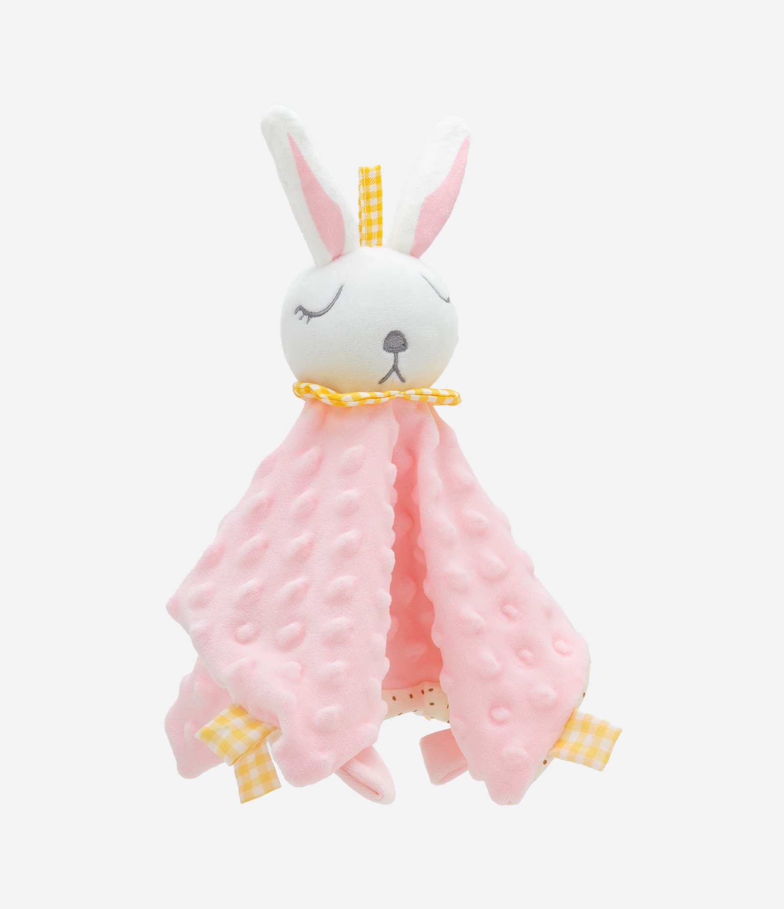 Naninha Infantil em Plush Carinha de Coelha - Tam Único Rosa 1