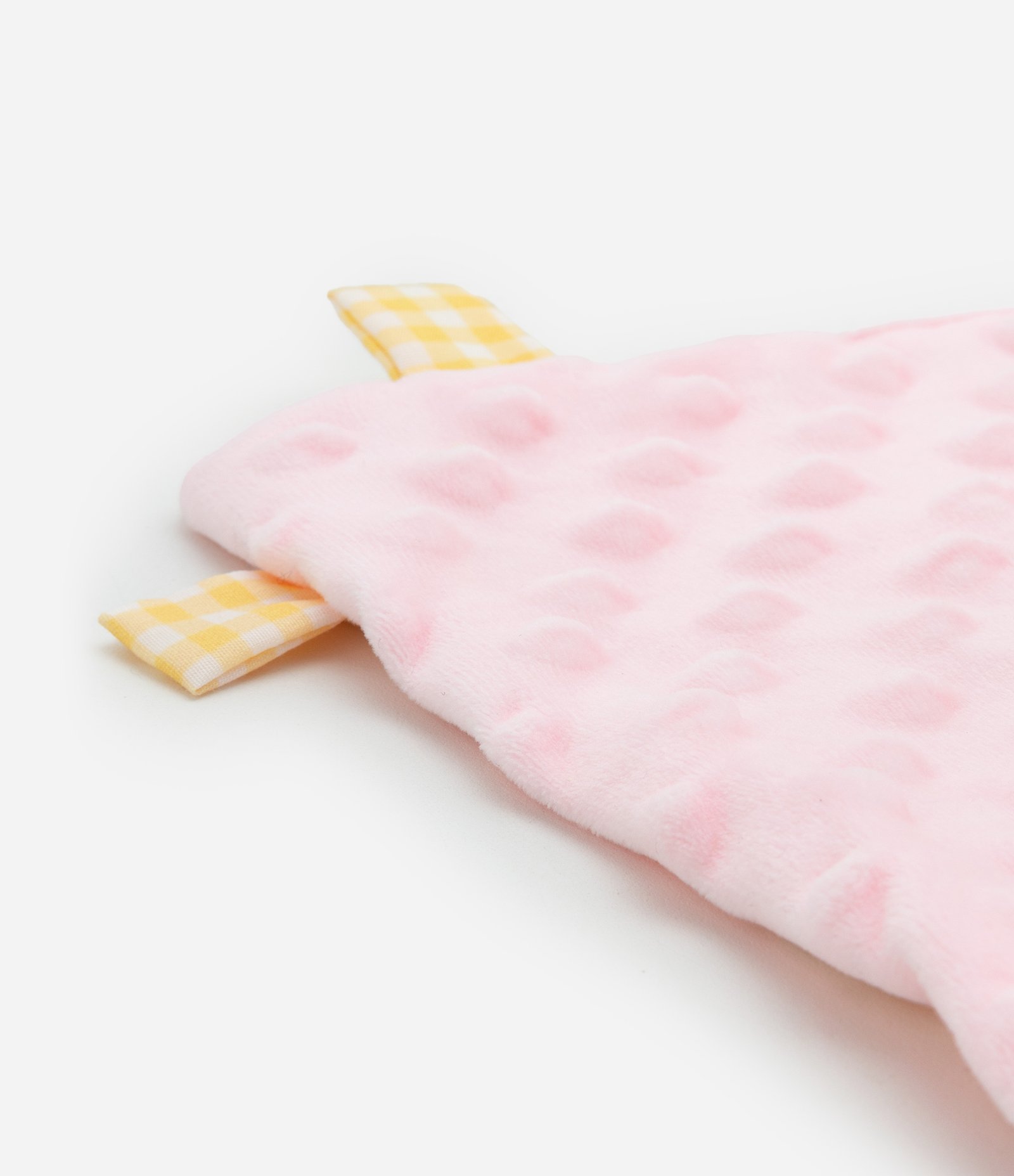 Naninha Infantil em Plush Carinha de Coelha - Tam Único Rosa 3