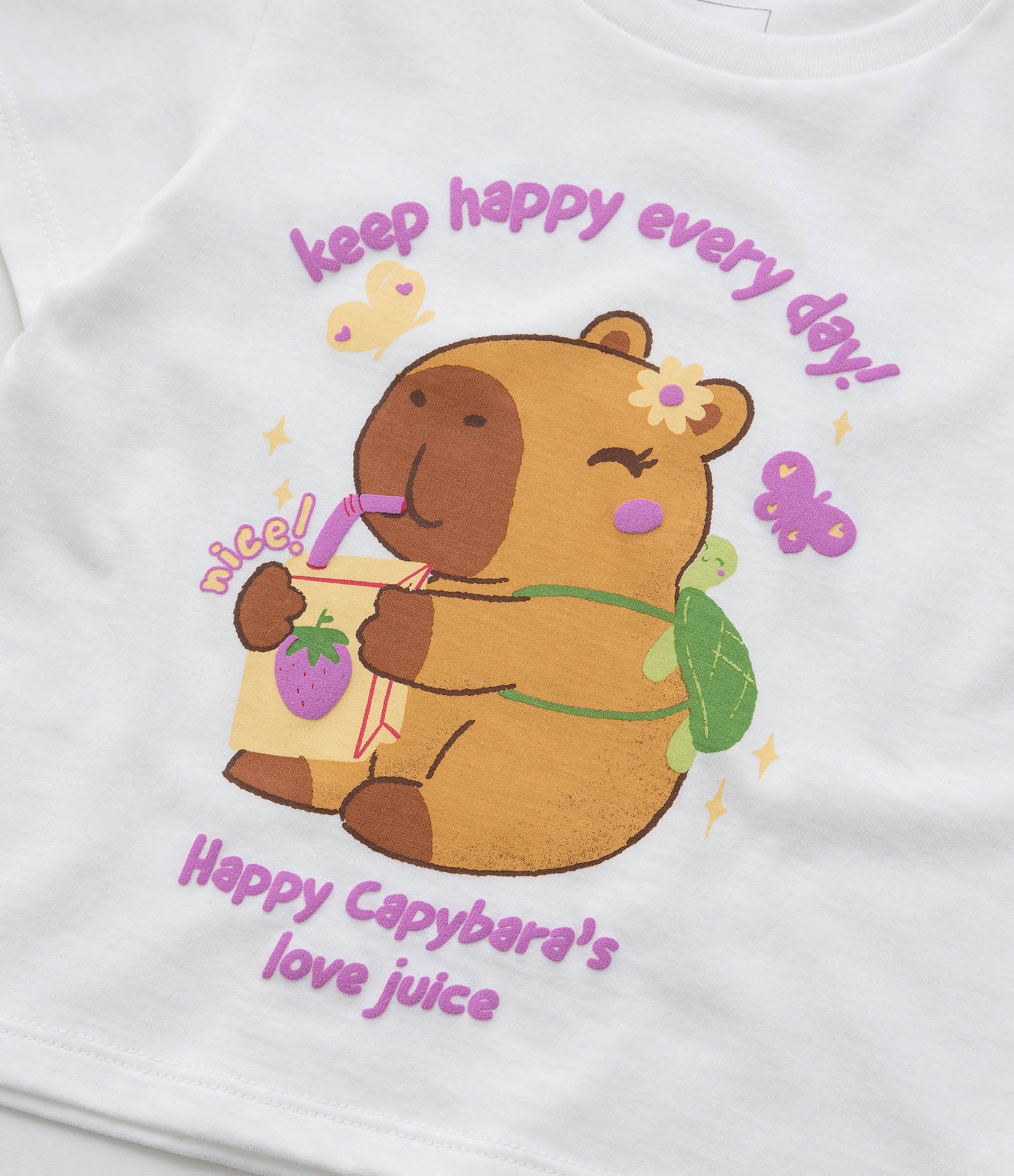 Blusa Infantil com Estampa Capivara - Tam 1 a 6 Anos Branco 4