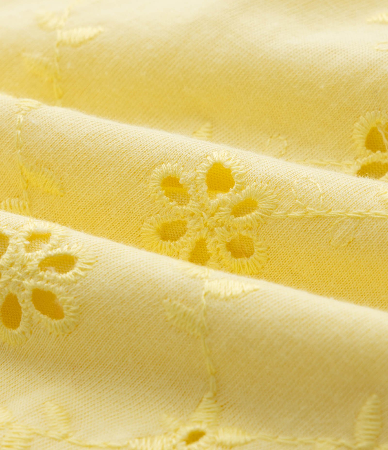 Vestido Infantil Bordado com Alcinha de Babado - Tam 1 a 6 anos Amarelo 3