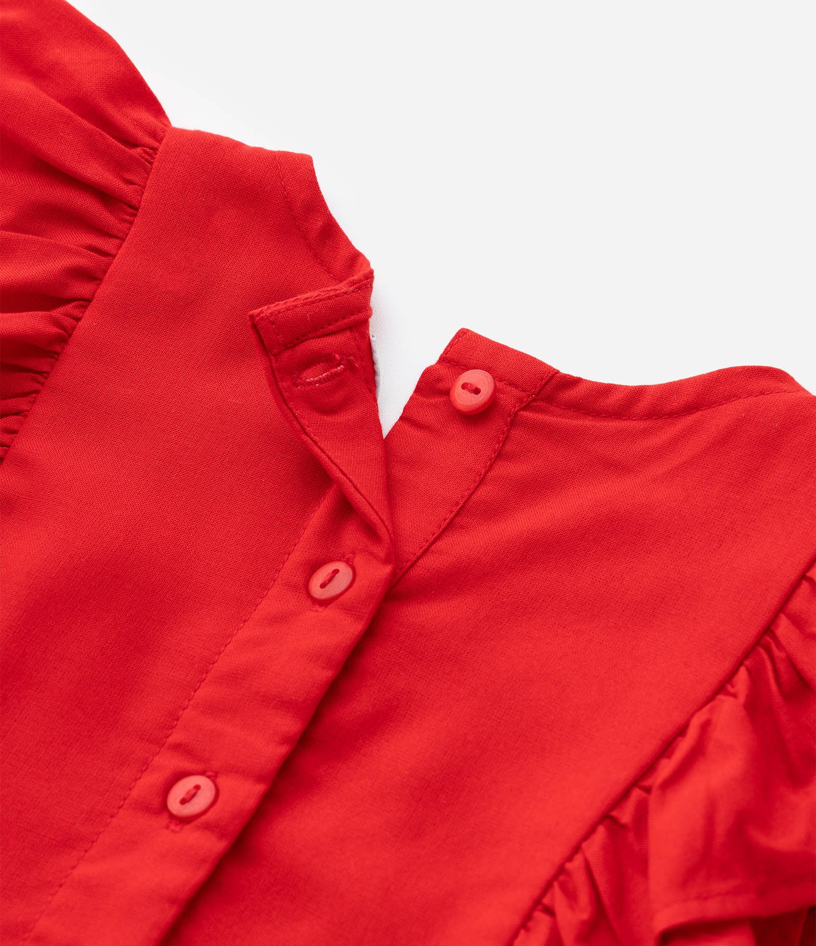 Vestido Infantil em Viscose sem Manga - Tam 1 a 6 Anos Vermelho 4