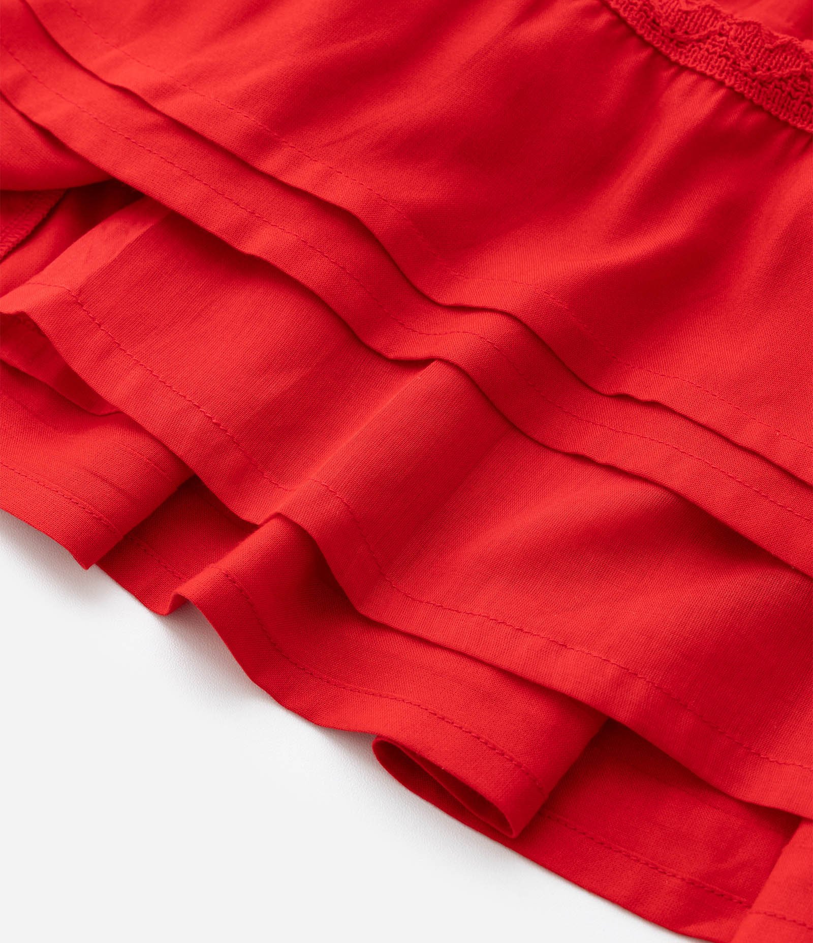 Vestido Infantil em Viscose sem Manga - Tam 1 a 6 Anos Vermelho 5