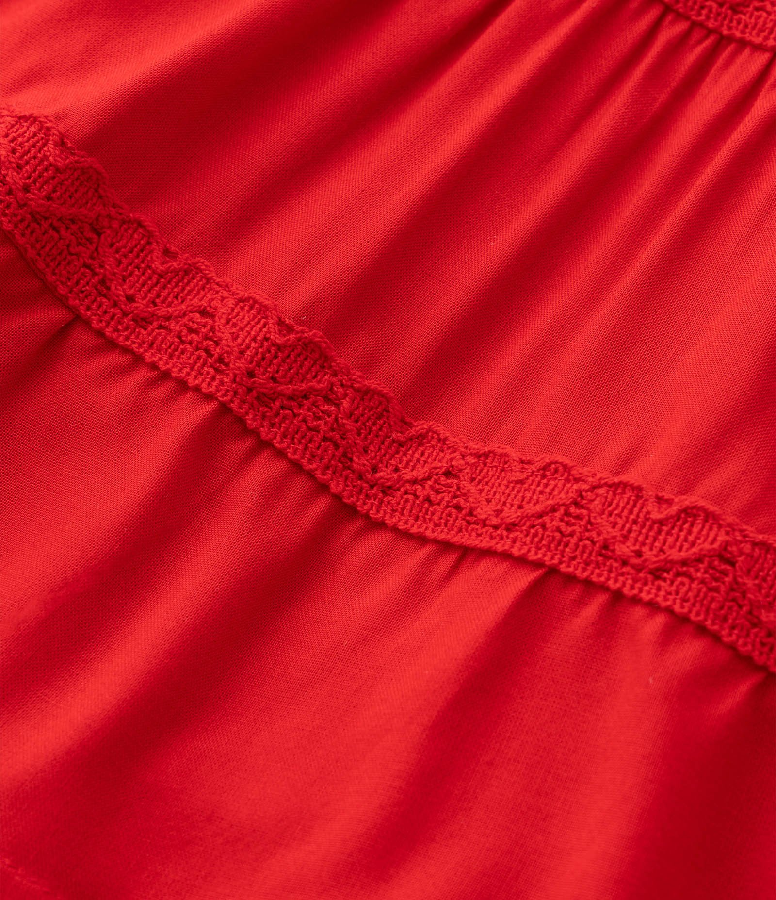 Vestido Infantil em Viscose sem Manga - Tam 1 a 6 Anos Vermelho 6