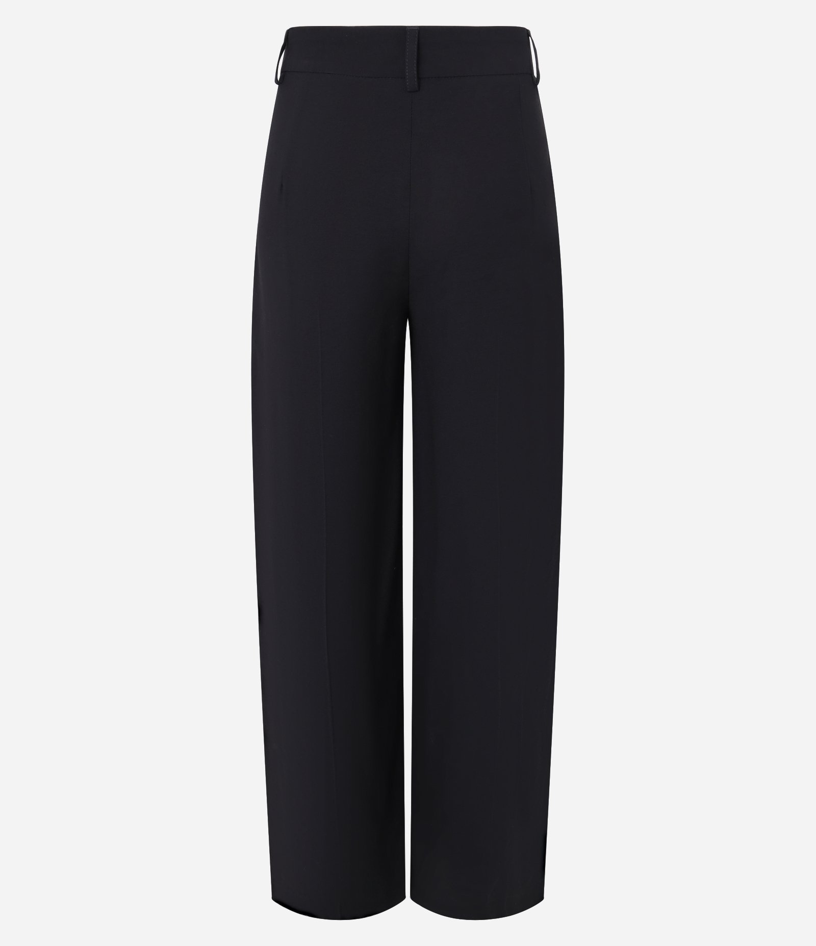 Calça Pantalona Alfaiataria Cintura Alta em Viscose com Pregas Preto 6