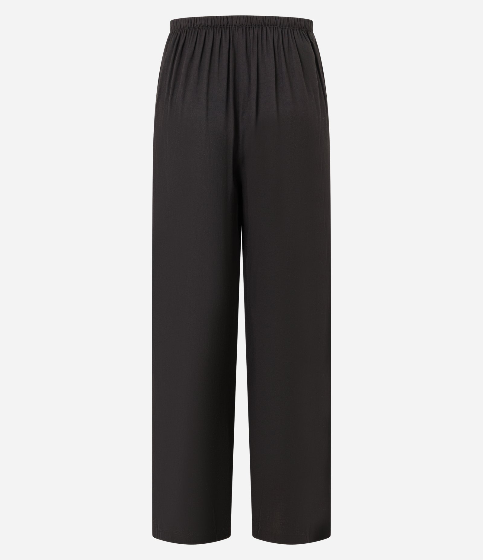 Calça Wide Leg com Amarração no Cós Preto 8