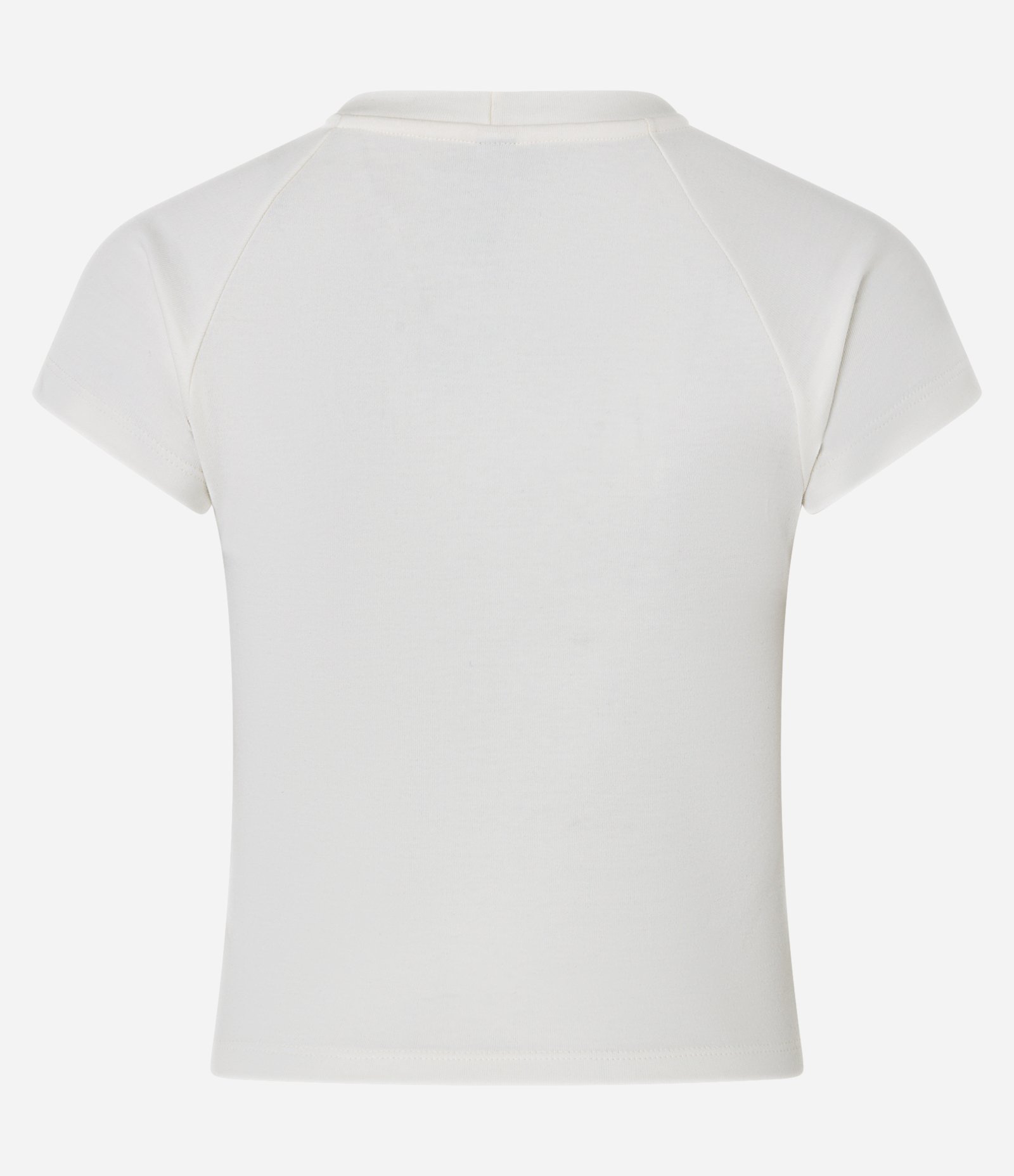 Blusa Curta em Suedine com Cava Raglan Branco 5