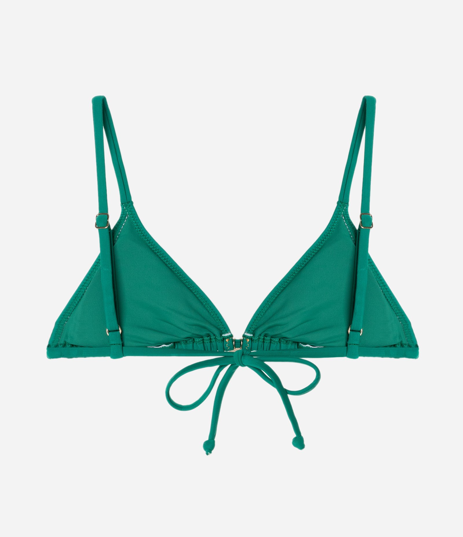 Biquíni Top Cortininha em Microfibra com Pesponto em Fio Metalizado Verde Bandeira 6