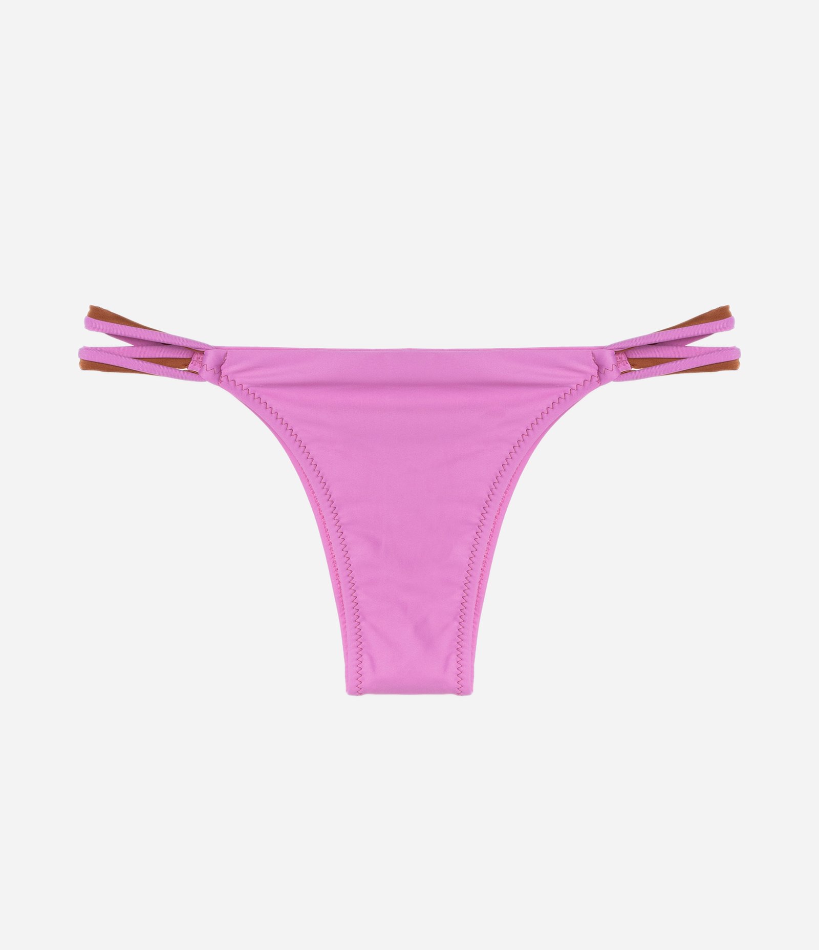 Biquíni Calcinha String com Lateral Dupla e Costura em Fio Metalizado Rosa 5