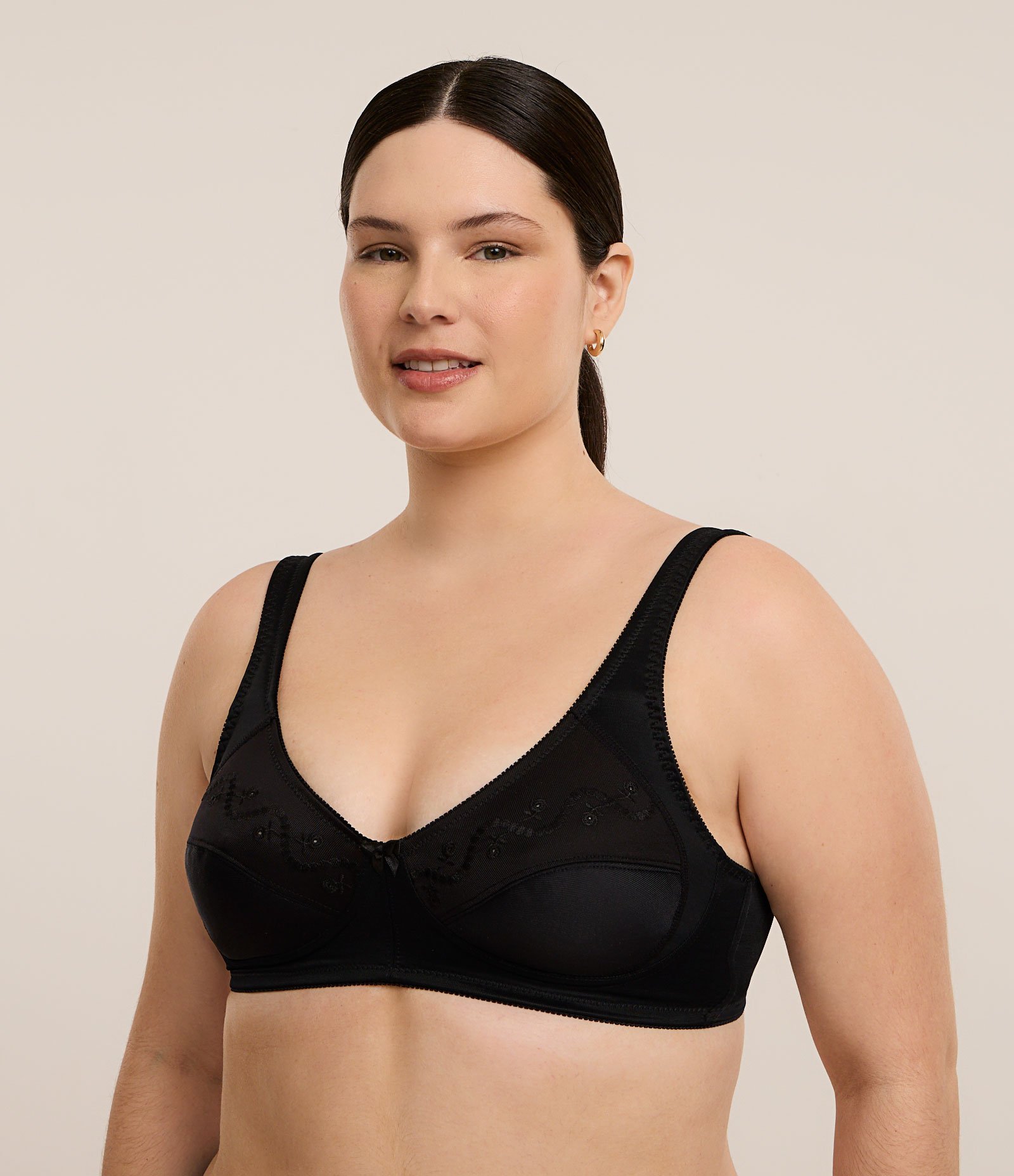 Sutiã Sem Bojo e Sem Aro em Microfibra com Efeito Redutor Preto 1