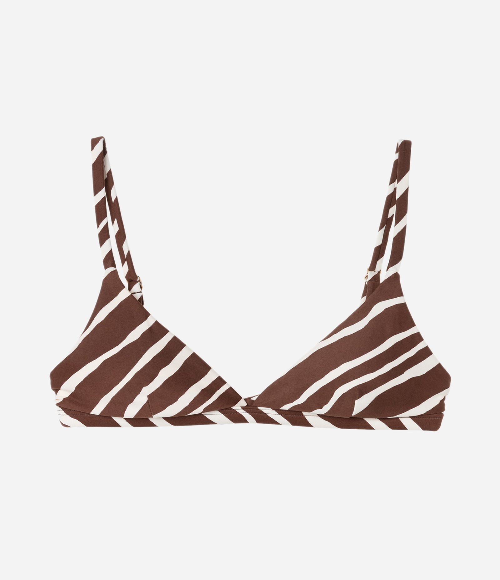 Biquíni Top Triângulo Fixo em Microfibra com Estampa Animal Print Zebra Marrom 3