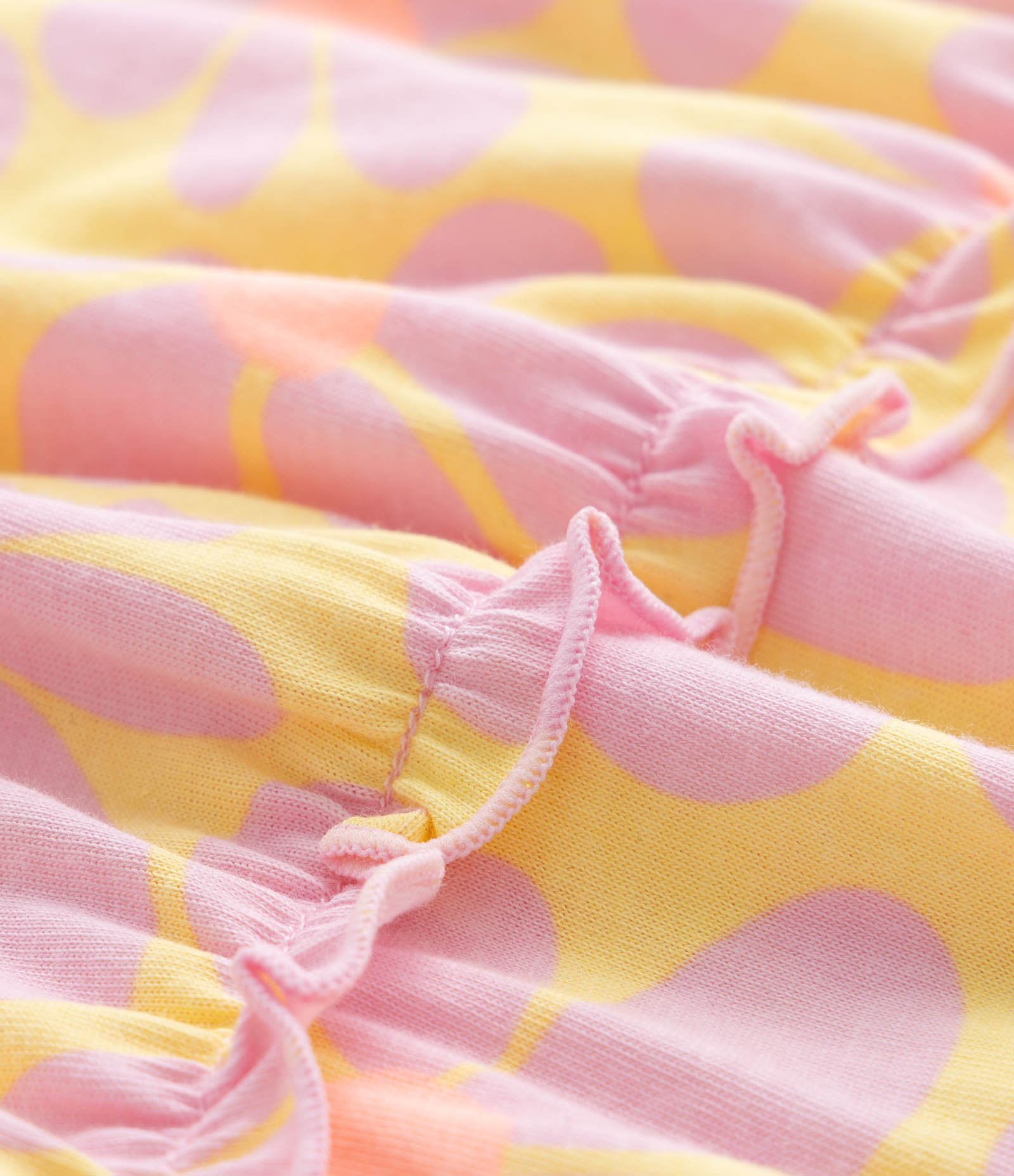 Vestido Infantil Marias com Estampa de Flores - Tam 1 a 6 Anos Amarelo/Rosa 3