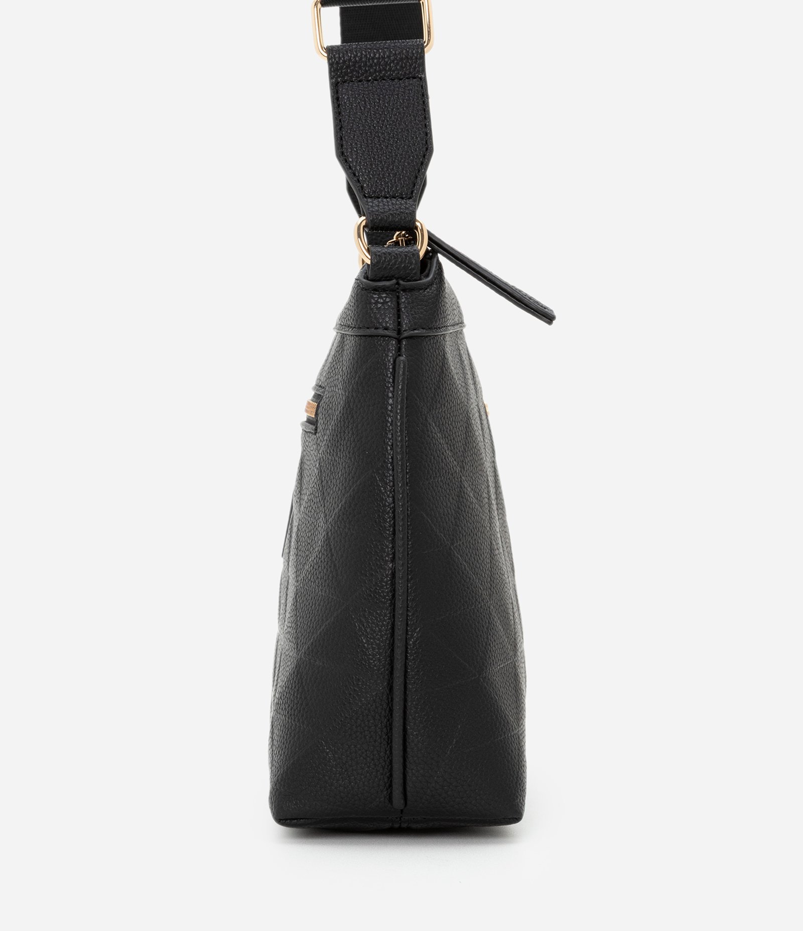 Bolsa Transversal Postman Média com Efeito Embossed e Alça de Gorgorão Preto 2