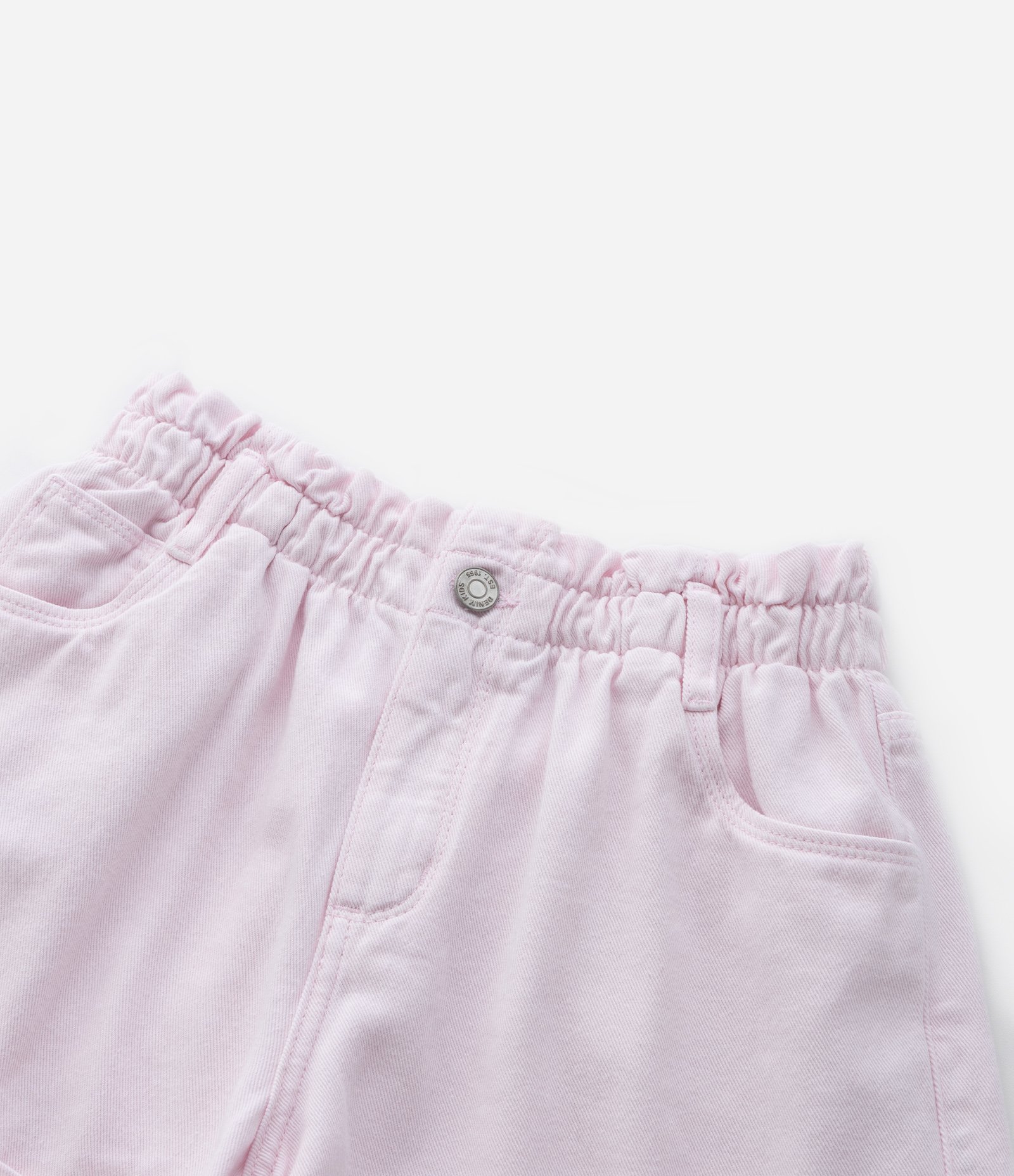 Short Clochard Infantil em Sarja com Cós Elástico - Tam 5 a 14 anos Rosa Claro 7