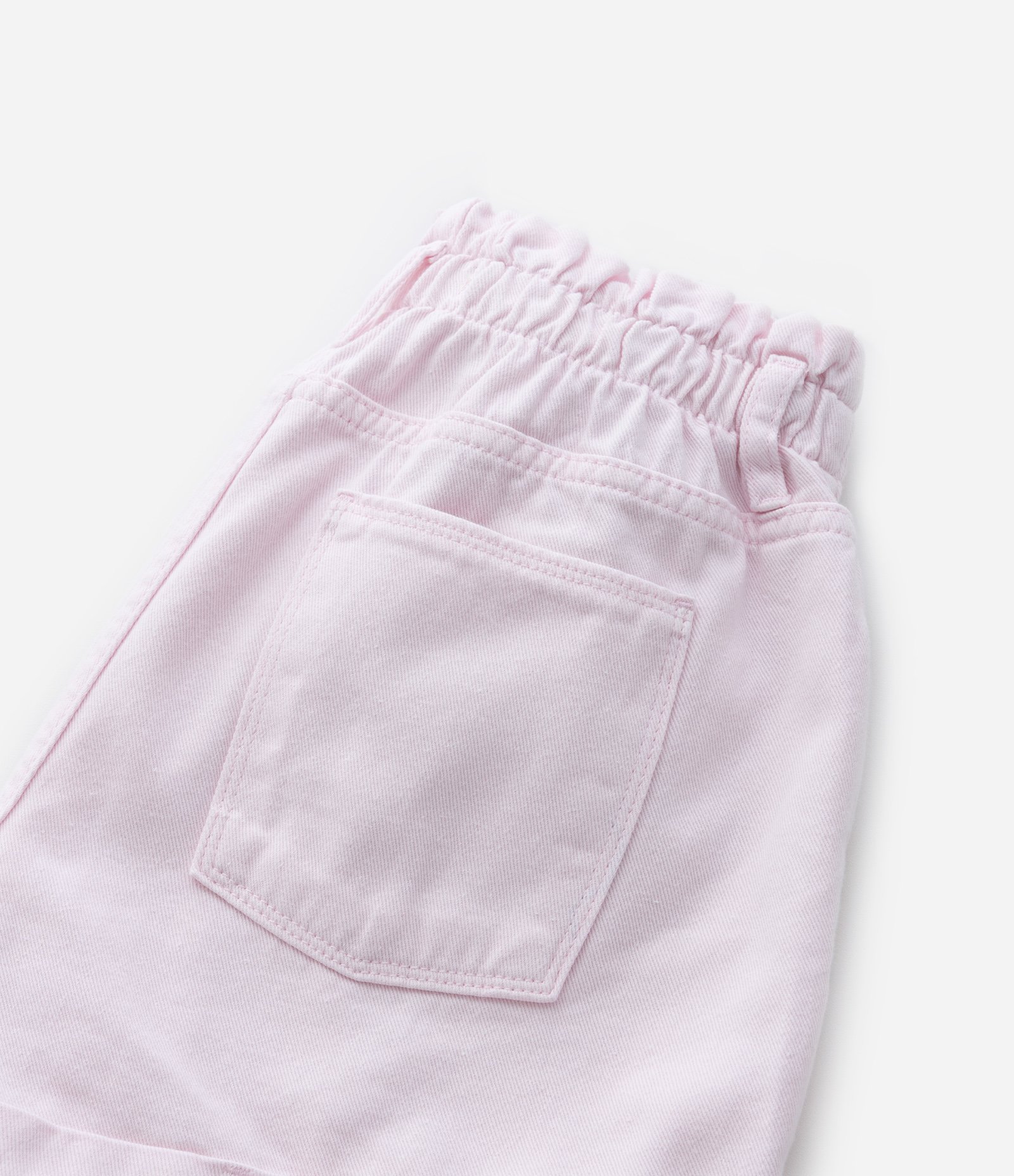 Short Clochard Infantil em Sarja com Cós Elástico - Tam 5 a 14 anos Rosa Claro 8