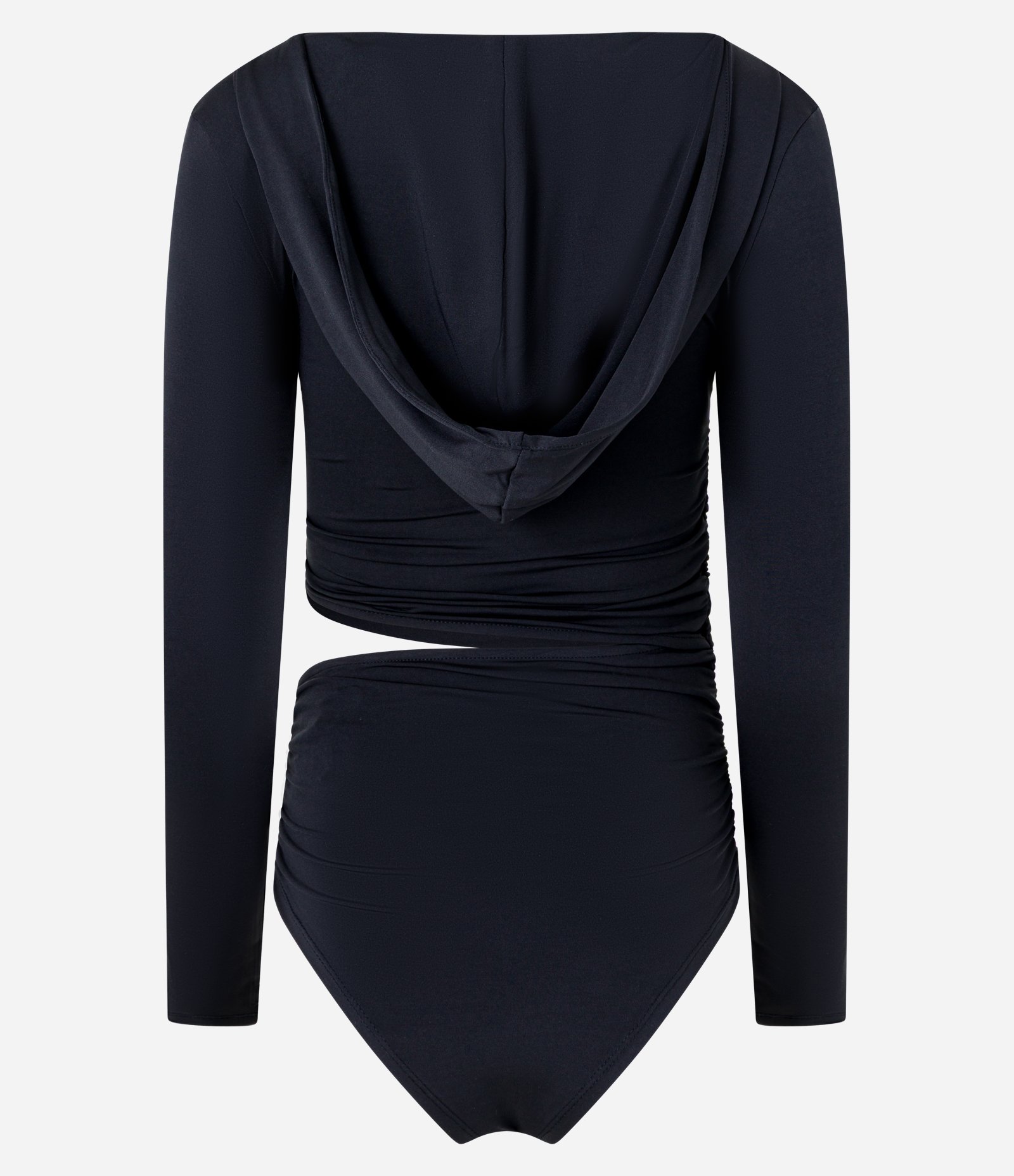 Body em Helanca com Cut Out e Capuz Preto 5
