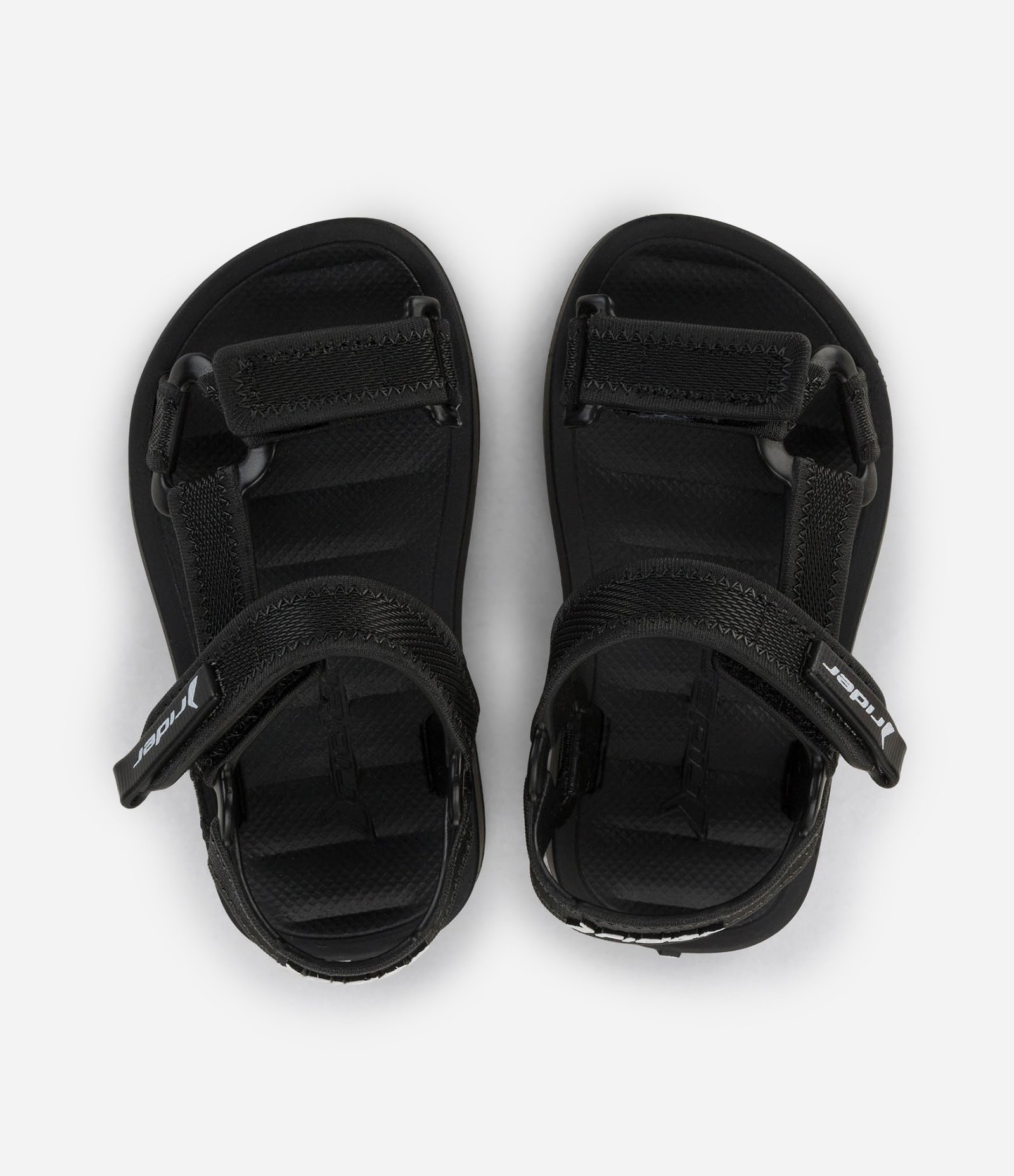 Sandália Infantil com Tiras Largas e Velcro - Tam 19 ao 27 Preto 2