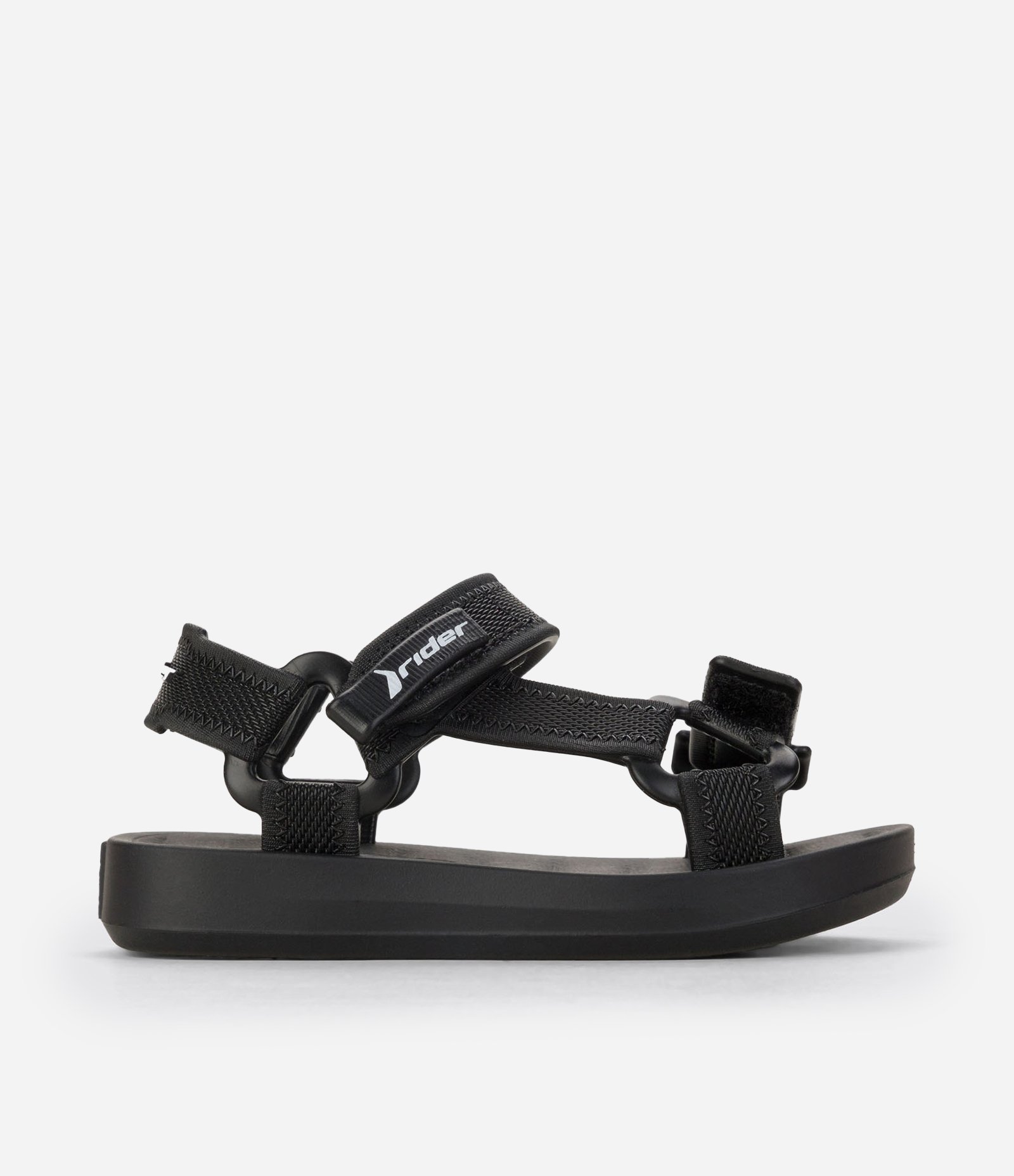 Sandália Infantil com Tiras Largas e Velcro - Tam 19 ao 27 Preto 3