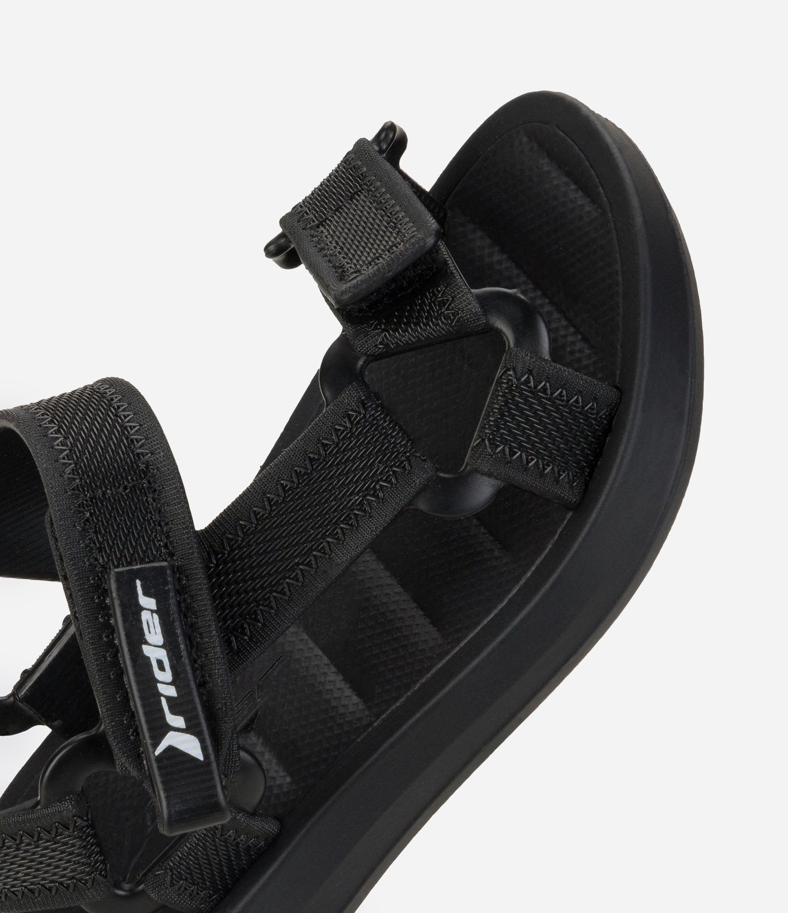 Sandália Infantil com Tiras Largas e Velcro - Tam 19 ao 27 Preto 4