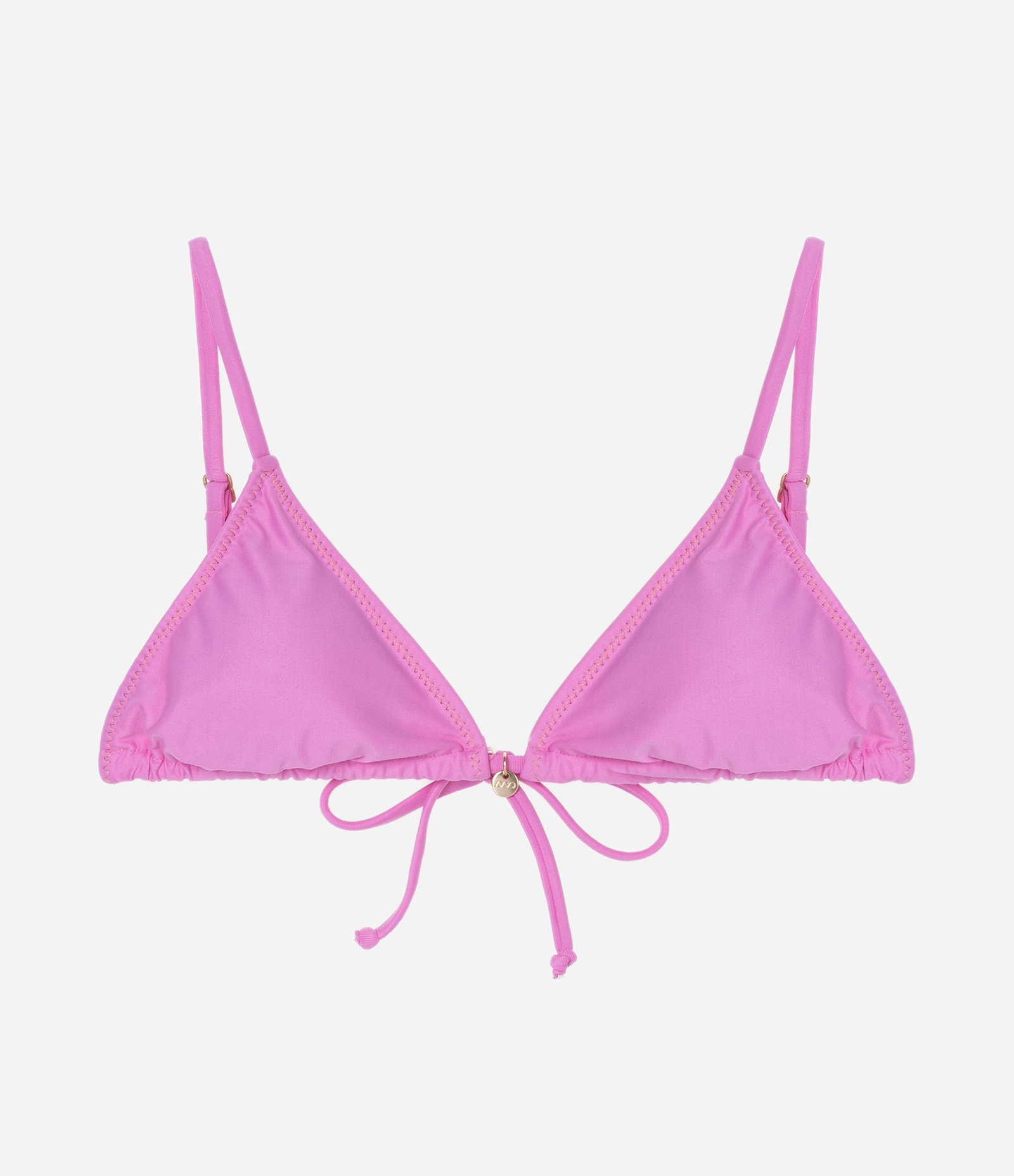 Biquíni Top Cortininha em Microfibra com Pesponto em Fio Metalizado Rosa Chiclete 6