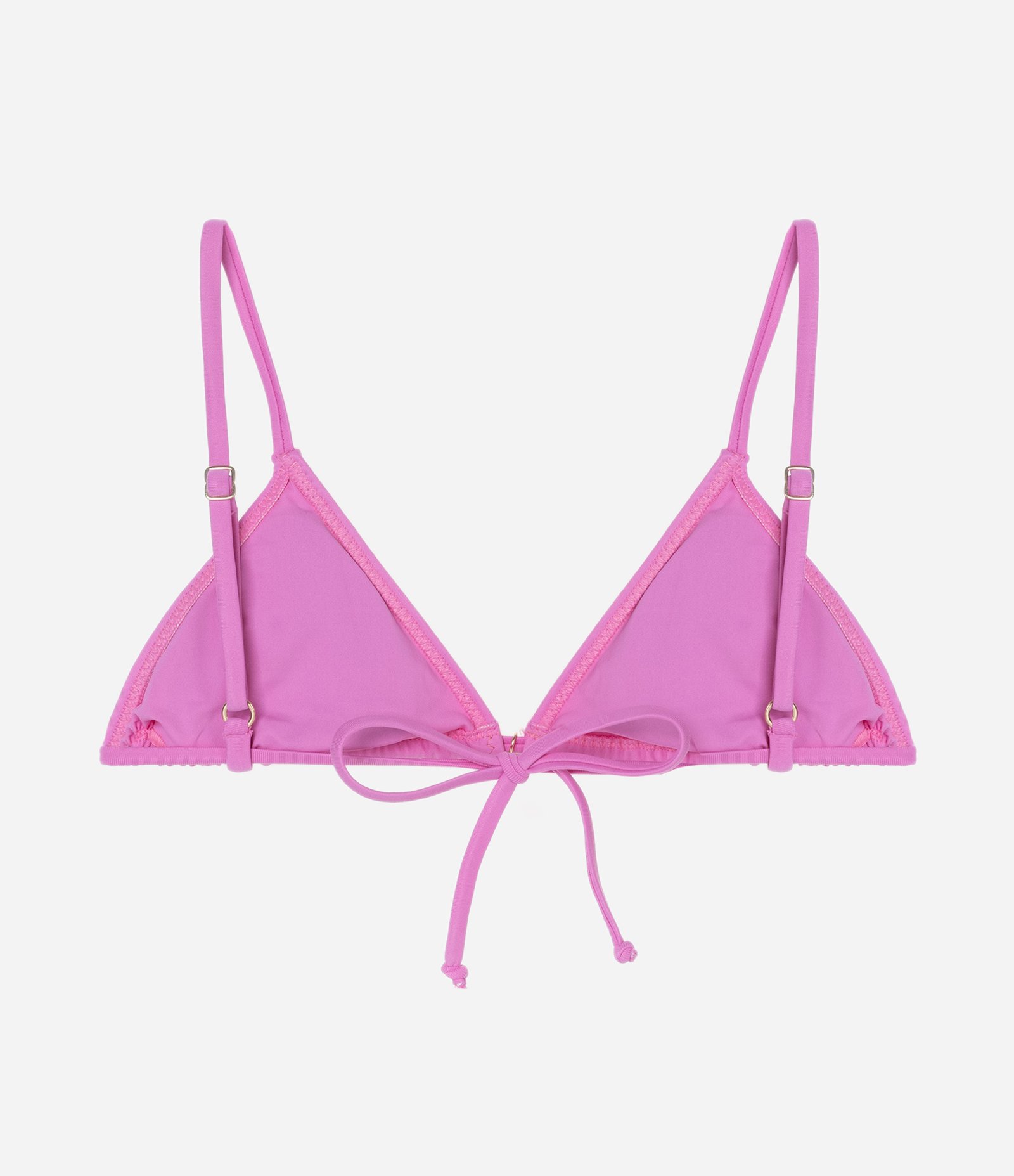 Biquíni Top Cortininha em Microfibra com Pesponto em Fio Metalizado Rosa Chiclete 7