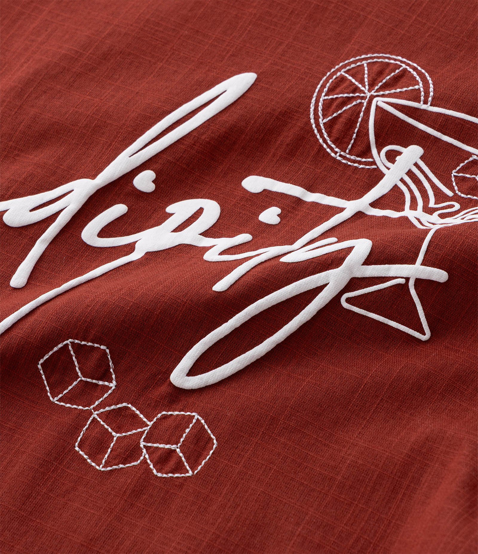 Camisa Boxy em Tricoline com Estampa Lettering e Bordado Vermelho 11