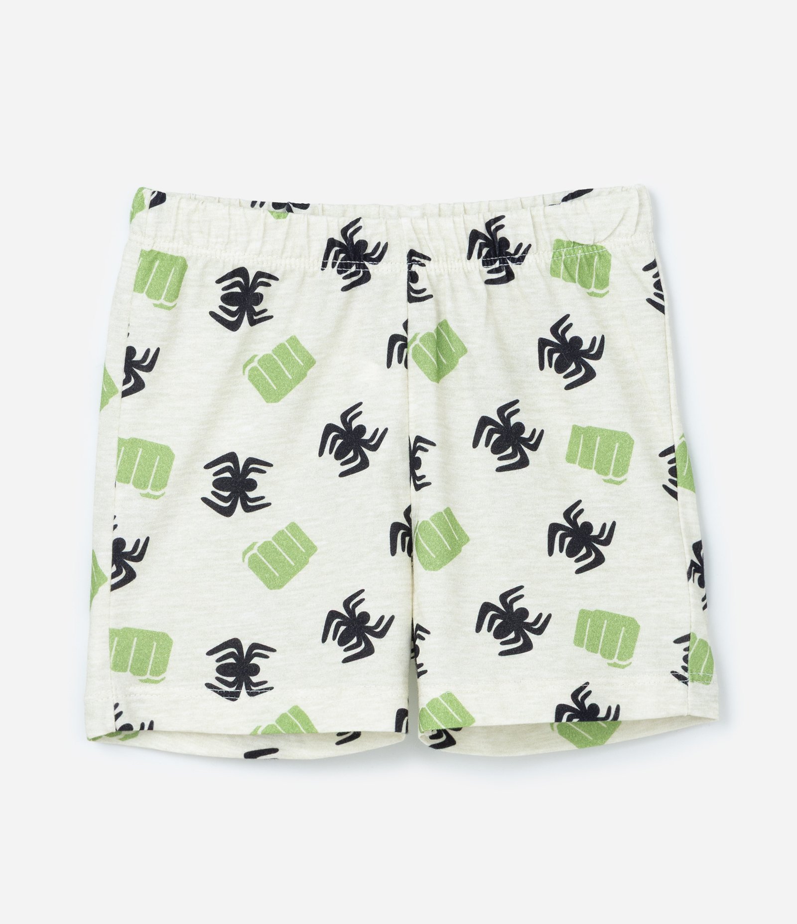 Pijama Infantil com Estampa Baby Heróis Spidey e Hulk - Tam 2 a 6 Anos Bege 4