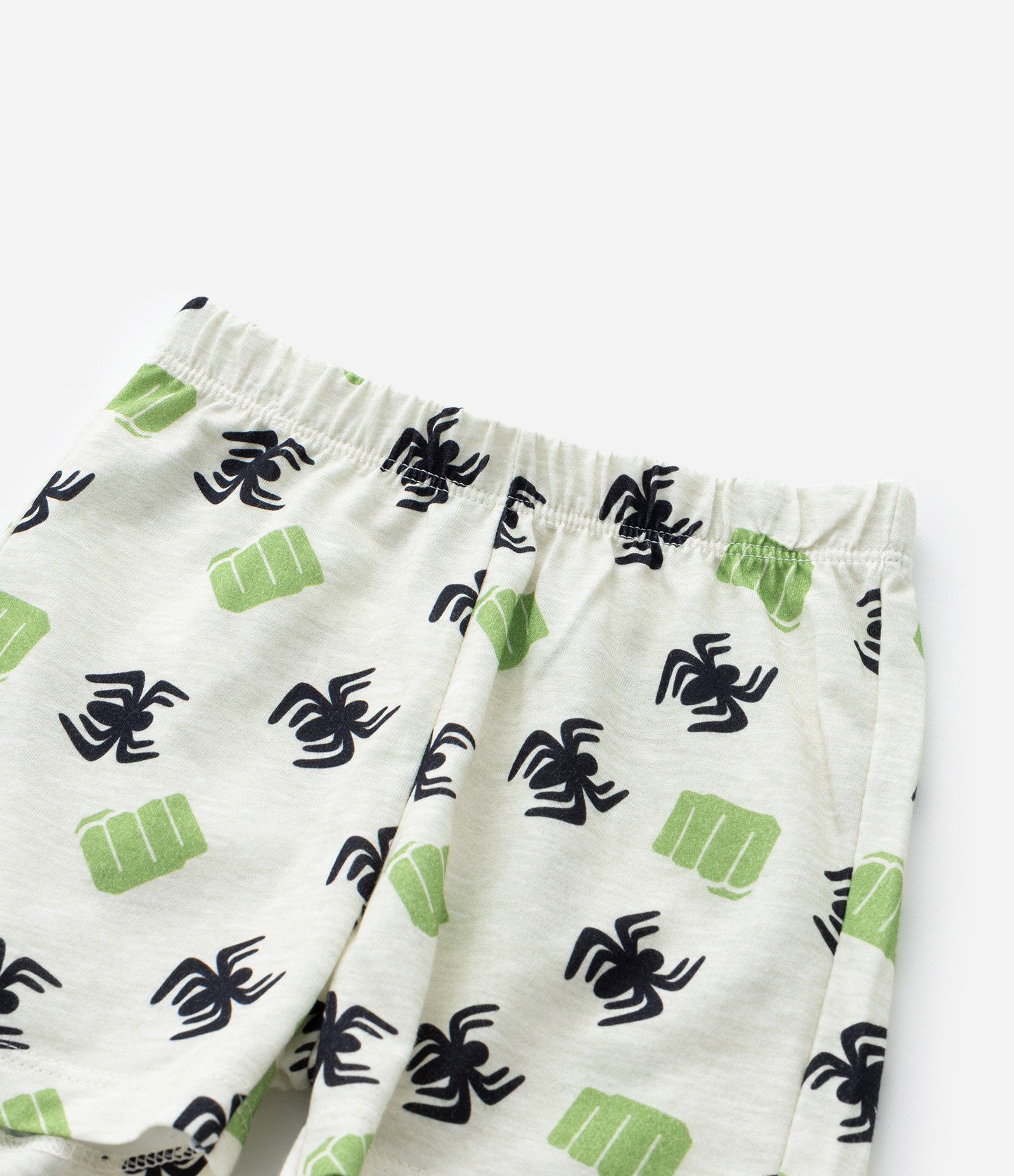 Pijama Infantil com Estampa Baby Heróis Spidey e Hulk - Tam 2 a 6 Anos Bege 6