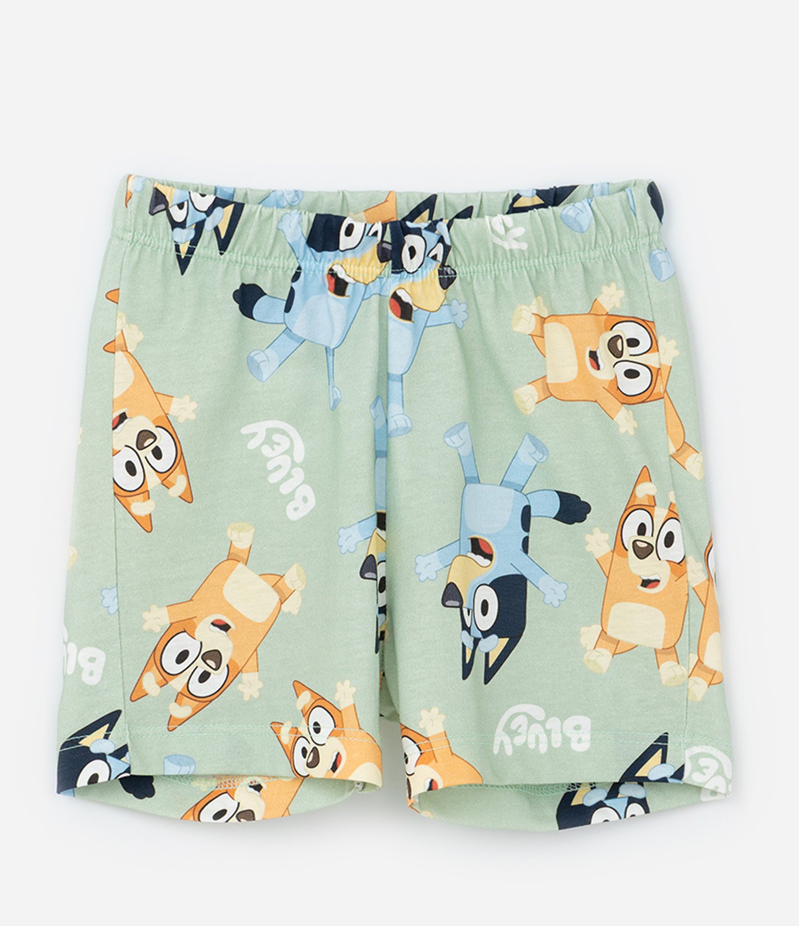 Pijama Curto Infantil com Estampa Bluey Verde 4