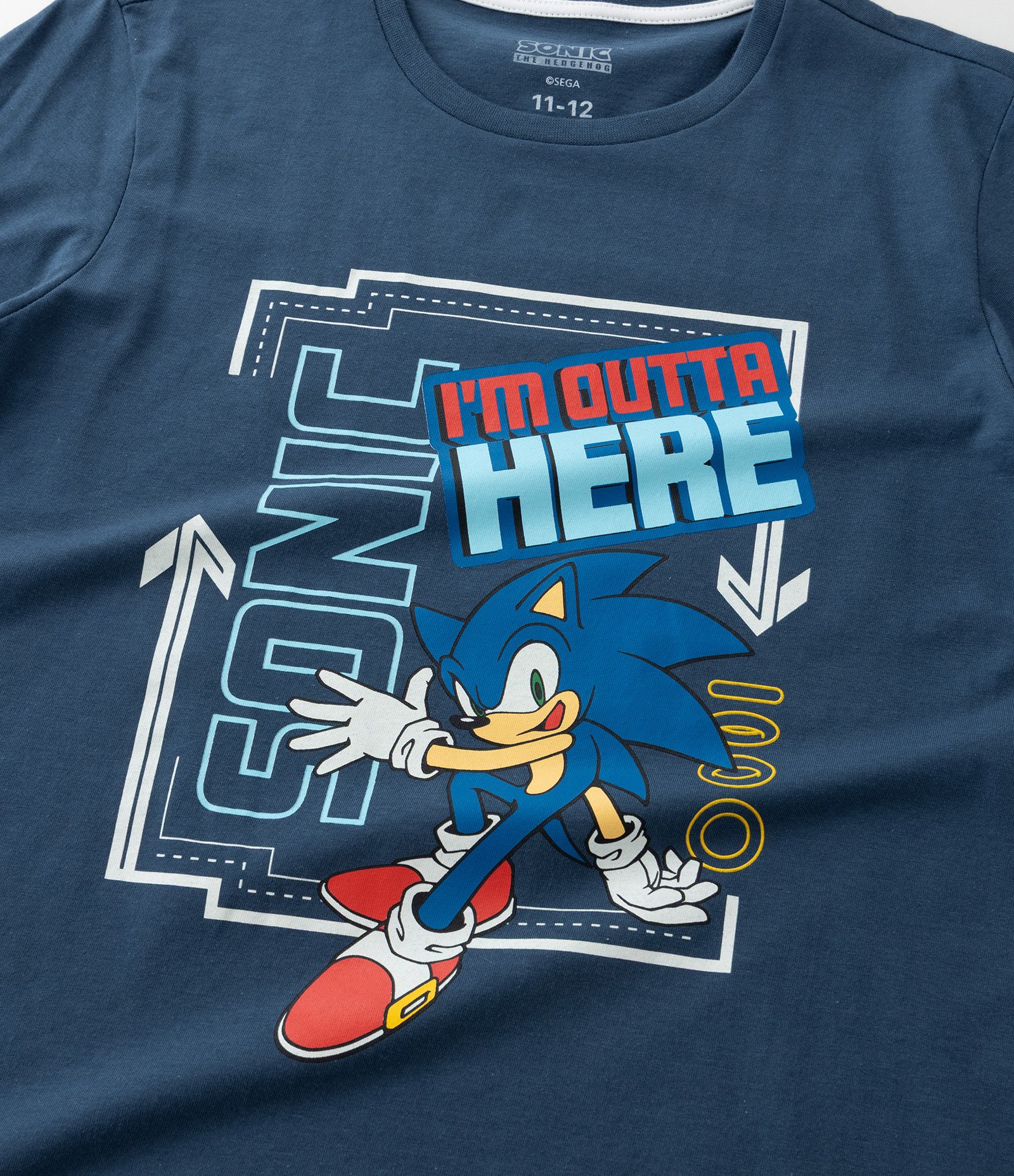 Pijama Infantil com Estampa do Sonic - Tam 5 a 14 Anos Azul 10
