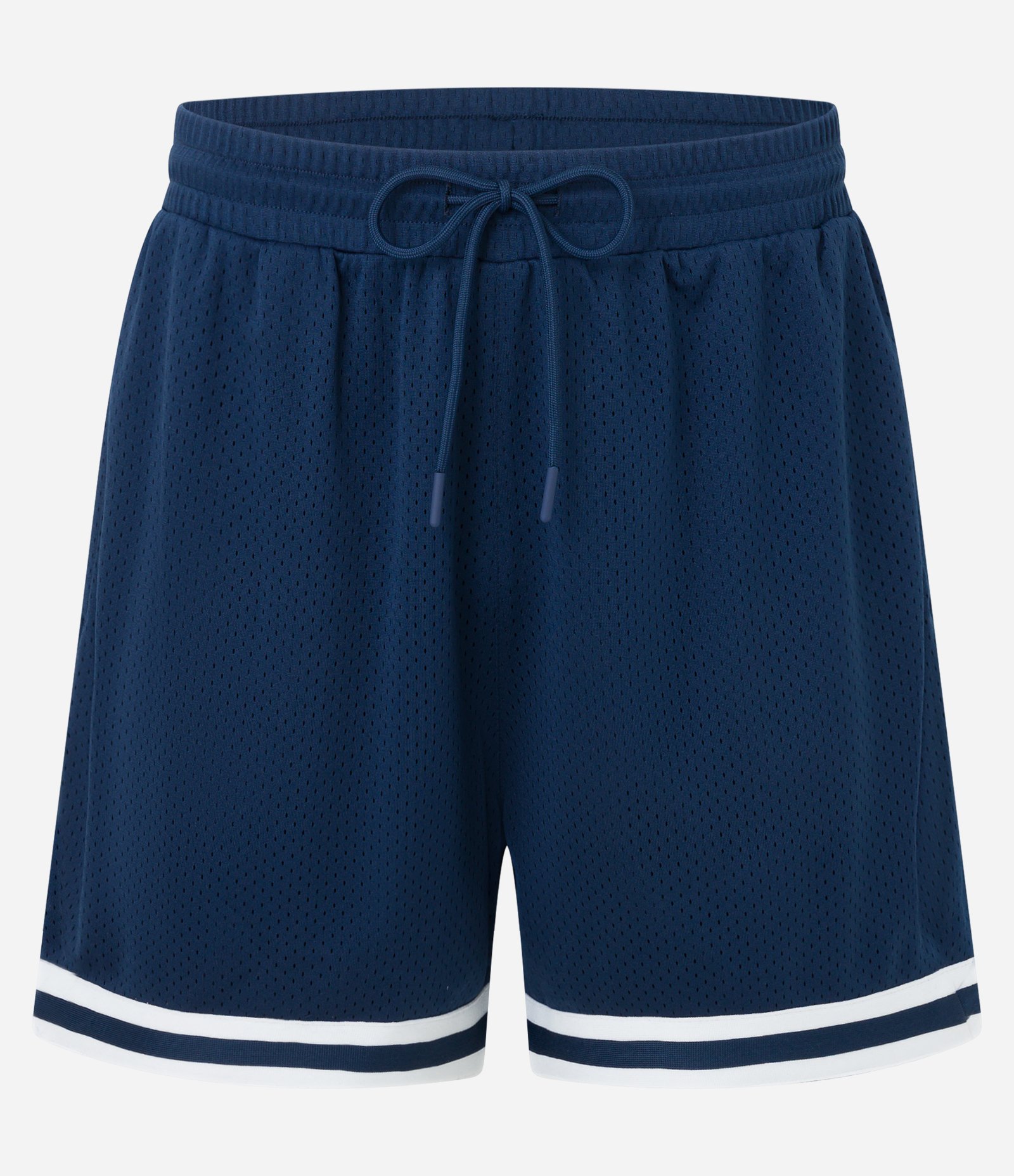 Bermuda Esportiva de Basquete com Tecnologia Dry e Listras na Barra Azul 6