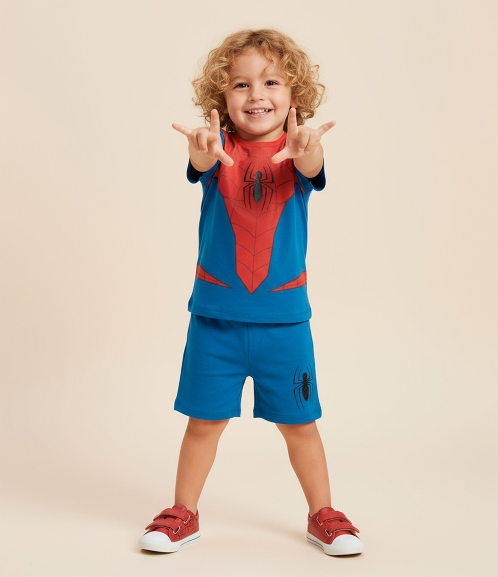 Pijama Infantil com Estampa Homem-Aranha - Tam 3 a 8 Anos Azul 1