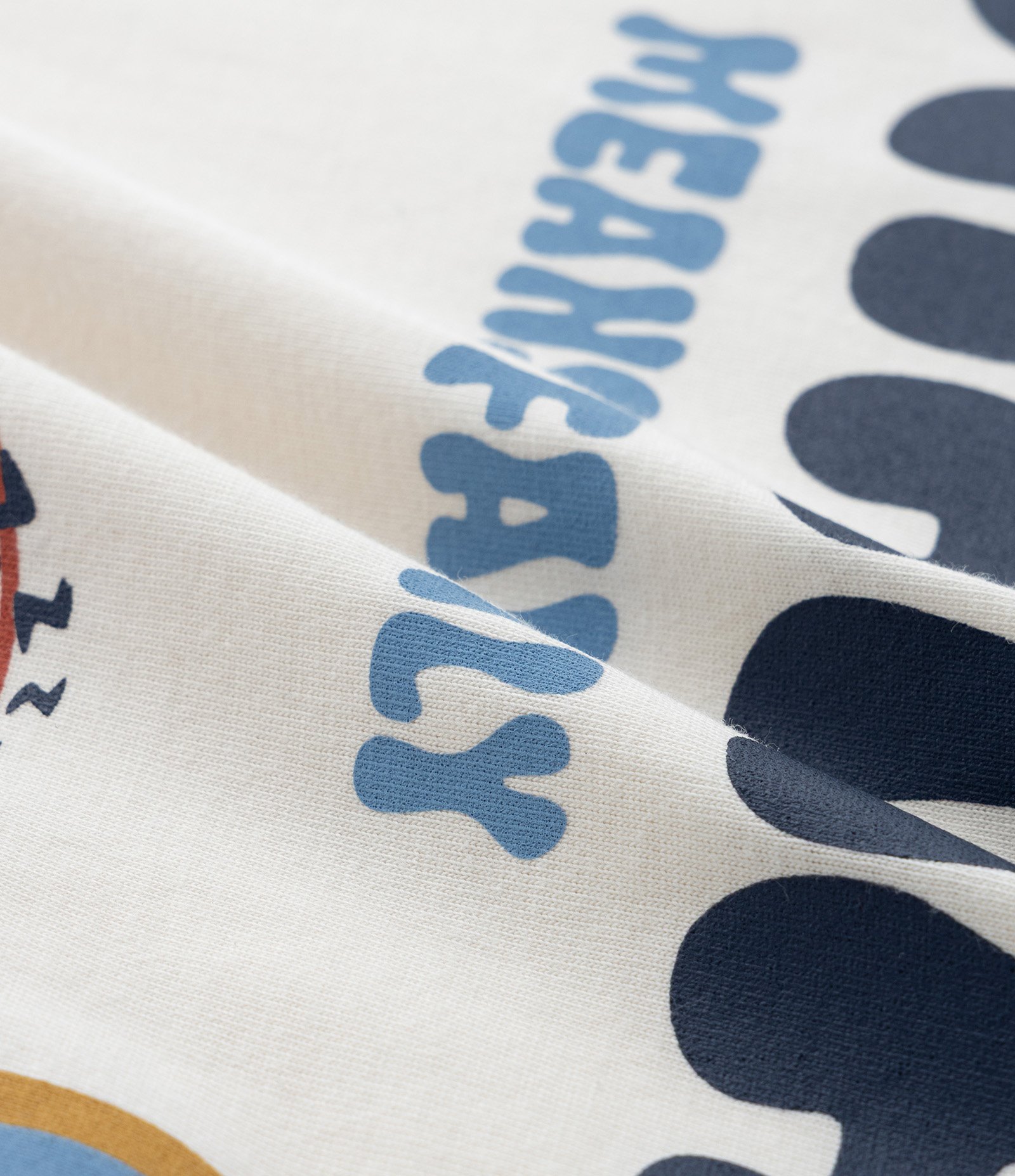 Pijama Infantil com Estampa do Stitch Ohana - Tam 2 a 14 Anos Bege/Azul 8