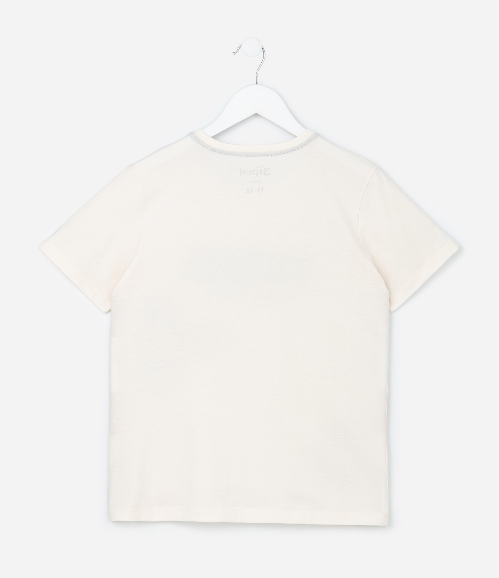 Pijama Infantil com Estampa do Stitch Ohana - Tam 2 a 14 Anos Bege/Azul 3