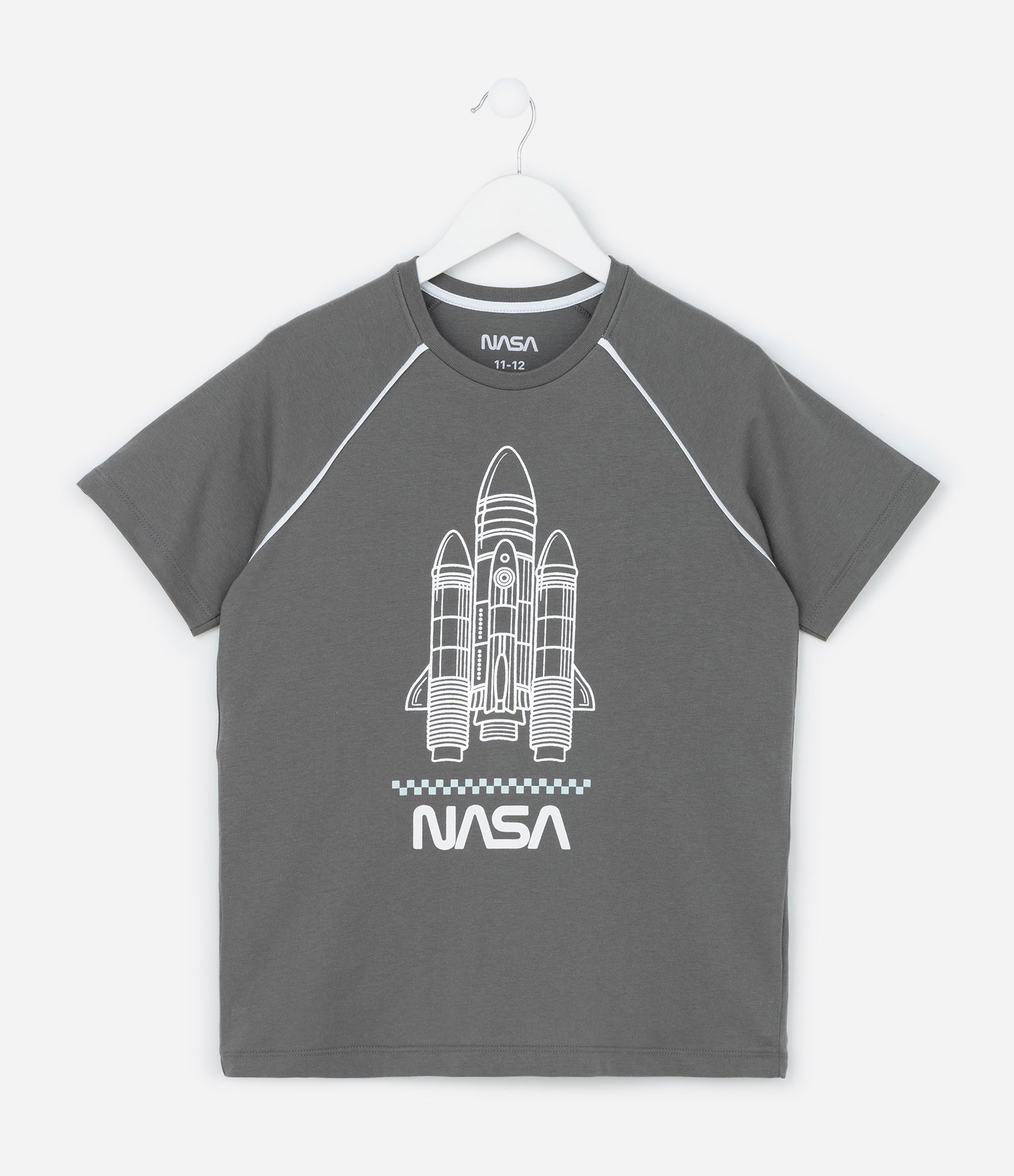 Pijama Infantil com Estampa NASA - Tam 5 a 14 Anos Cinza 2