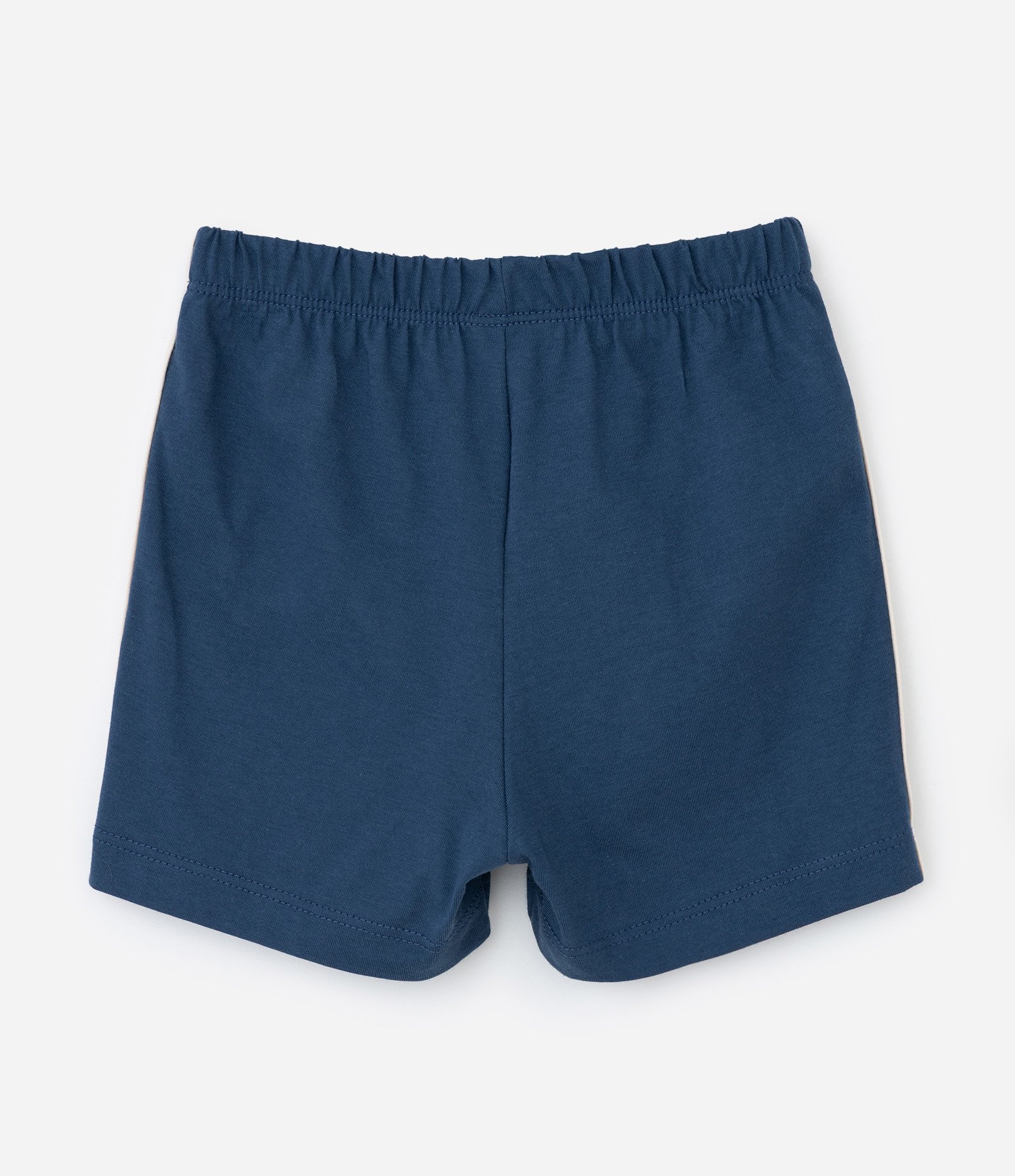 Pijama Curto Infantil com Estampa de Capivara e Futebol Americano - Tam 2 a 6 Anos Bege/Azul 5