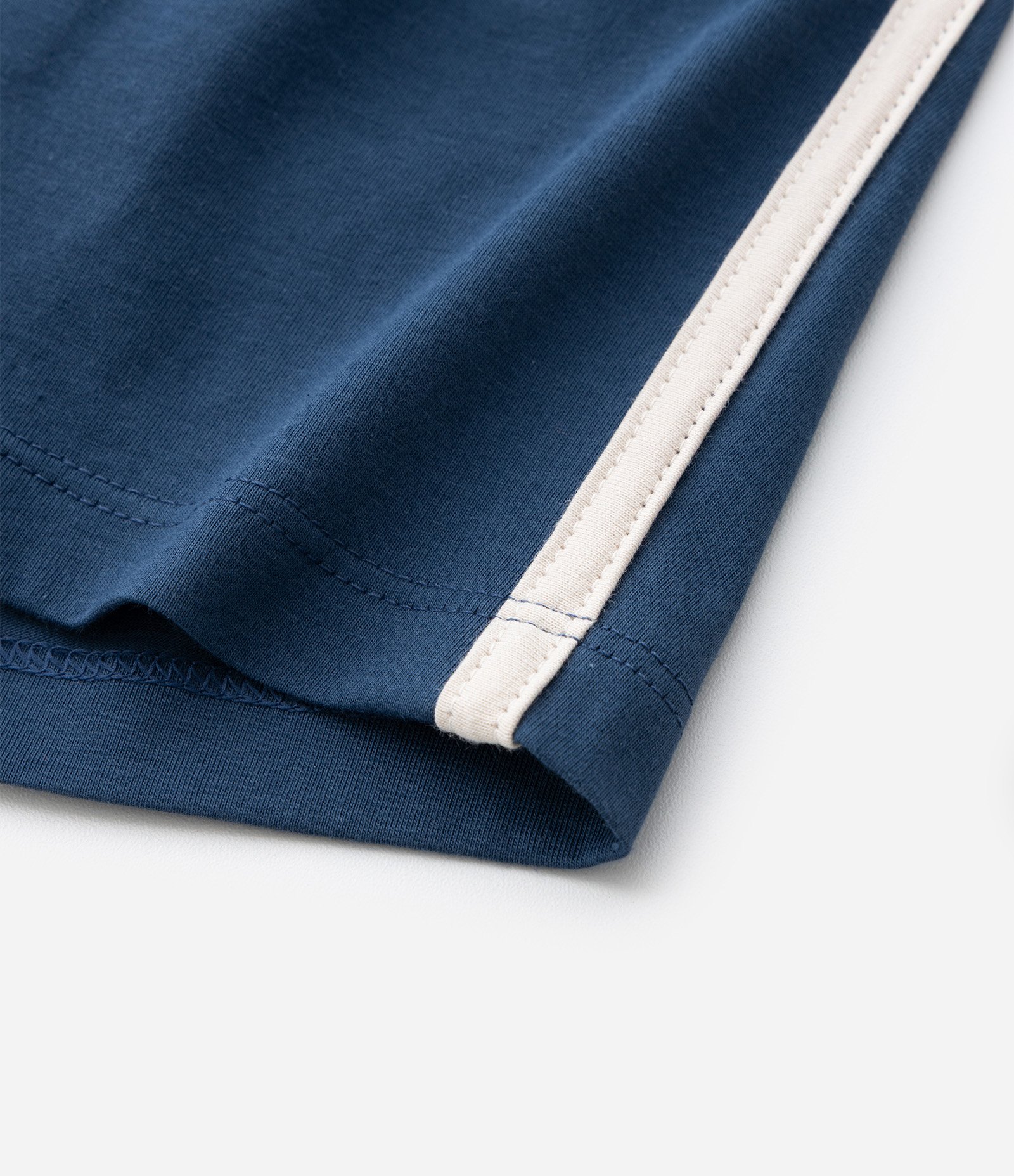 Pijama Curto Infantil com Estampa de Capivara e Futebol Americano - Tam 2 a 6 Anos Bege/Azul 7