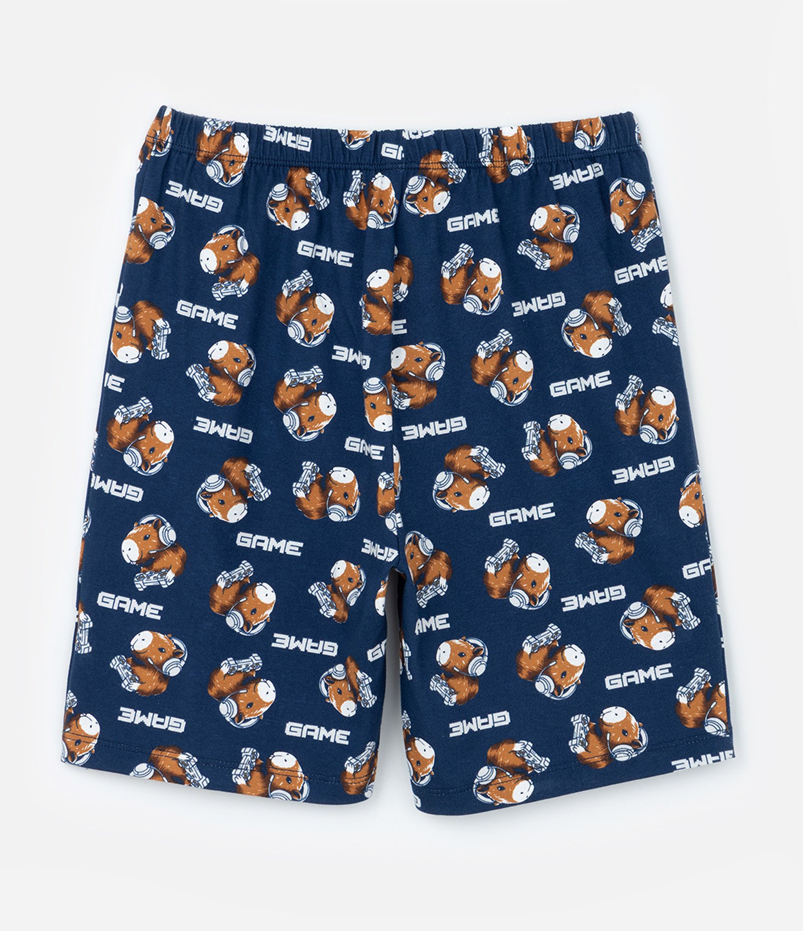 Pijama Infantil com Estampa Capivara Gamer - Tam 7 a 16 Anos Azul/Cinza 5