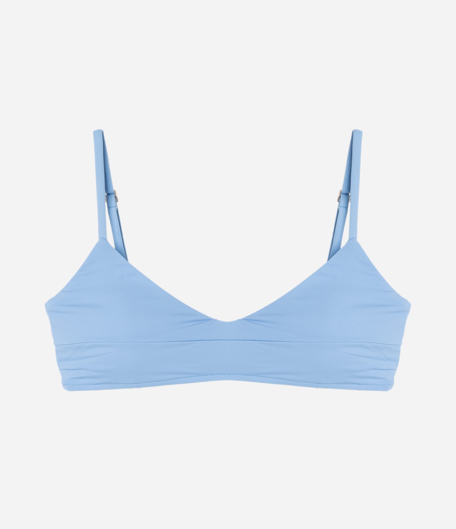 Biquíni Top Camisetinha em Microfibra com Recorte Horizontal Azul 5