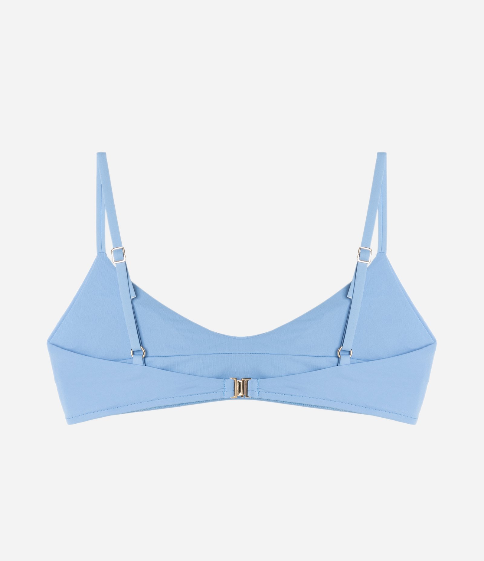 Biquíni Top Camisetinha em Microfibra com Recorte Horizontal Azul 6