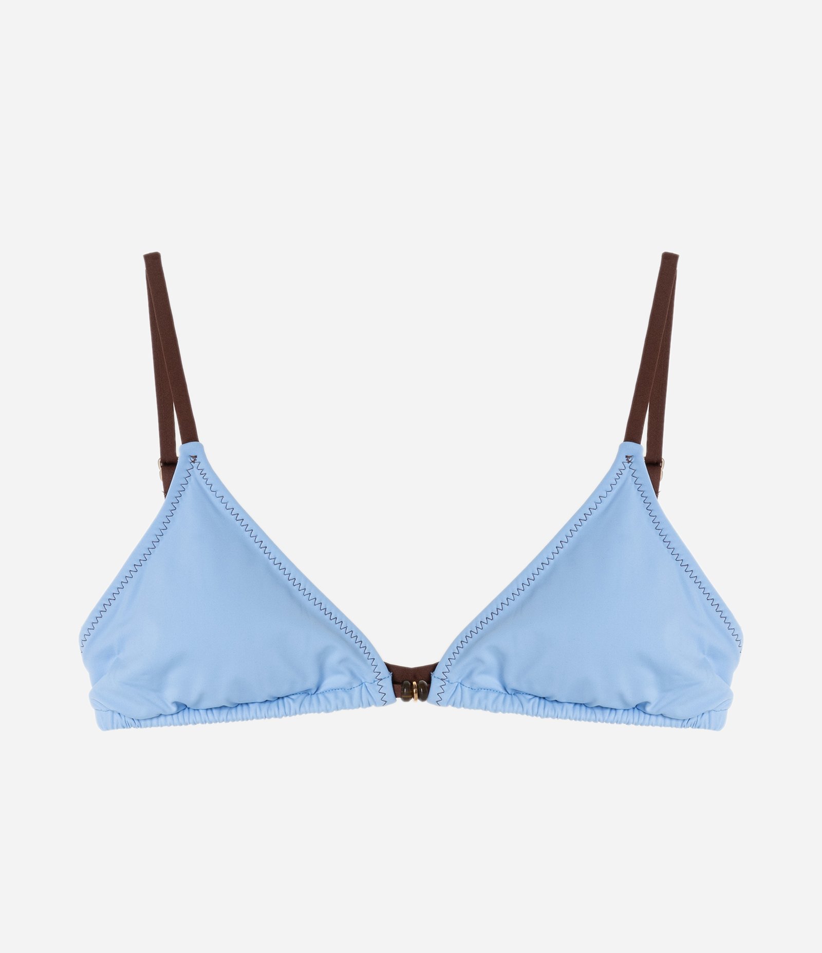 Biquíni Top Cortininha em Microfibra com Aviamento de Madeira Azul 5