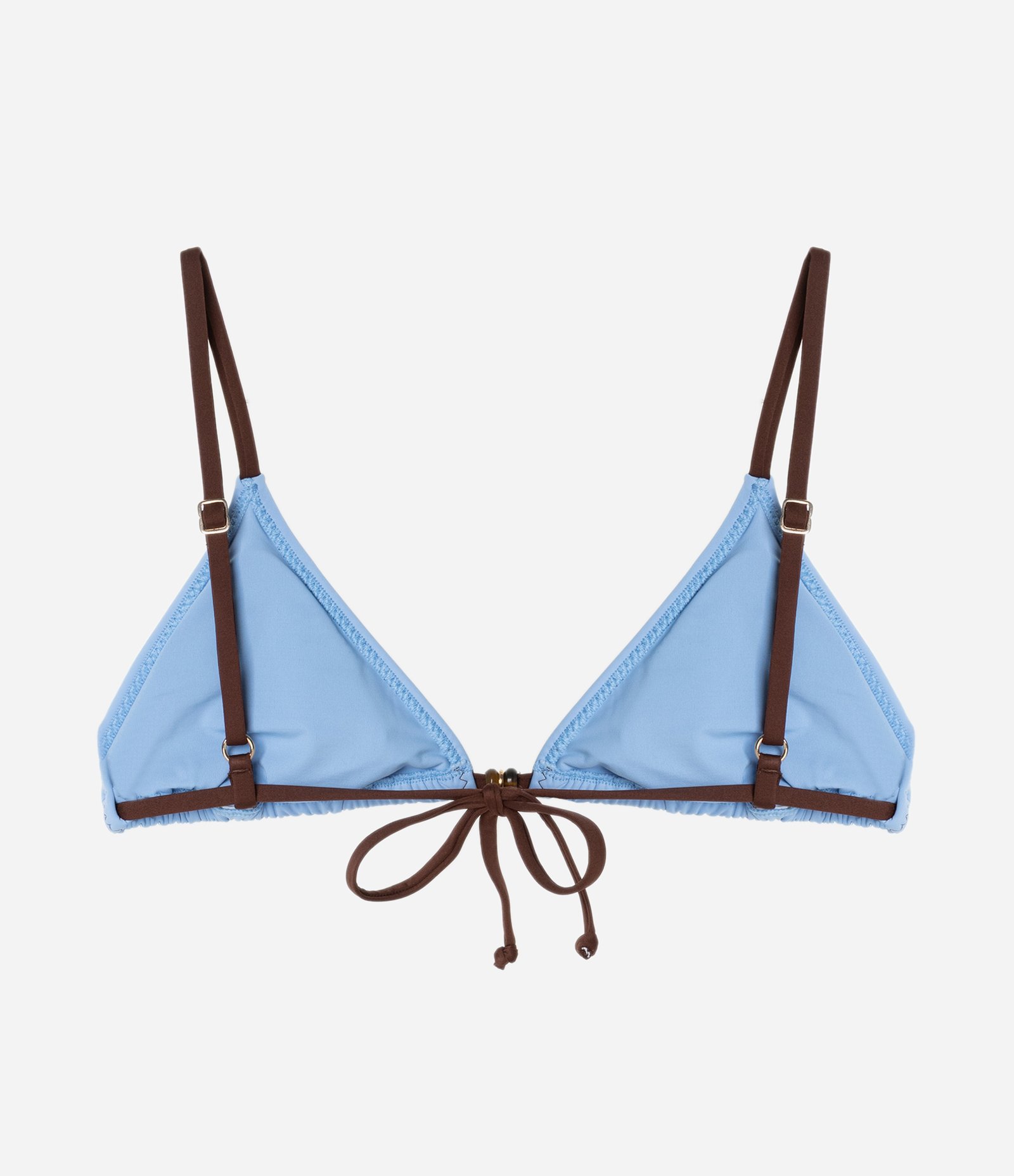 Biquíni Top Cortininha em Microfibra com Aviamento de Madeira Azul 6