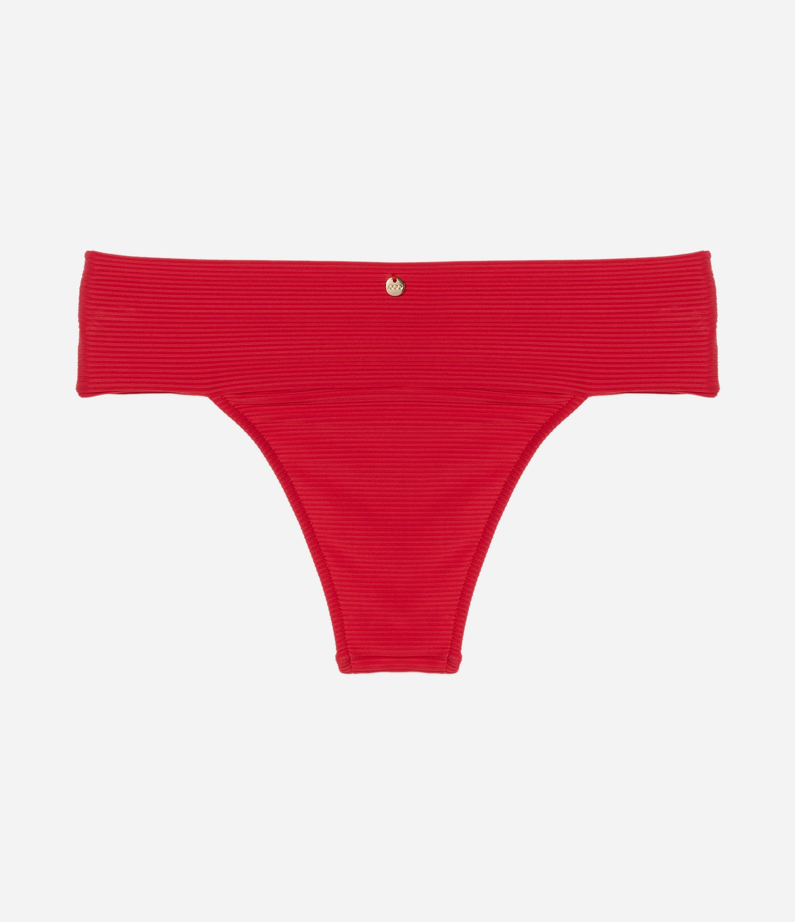 Biquíni Calcinha Pala Larga em Microfibra Canelada Vermelho 7