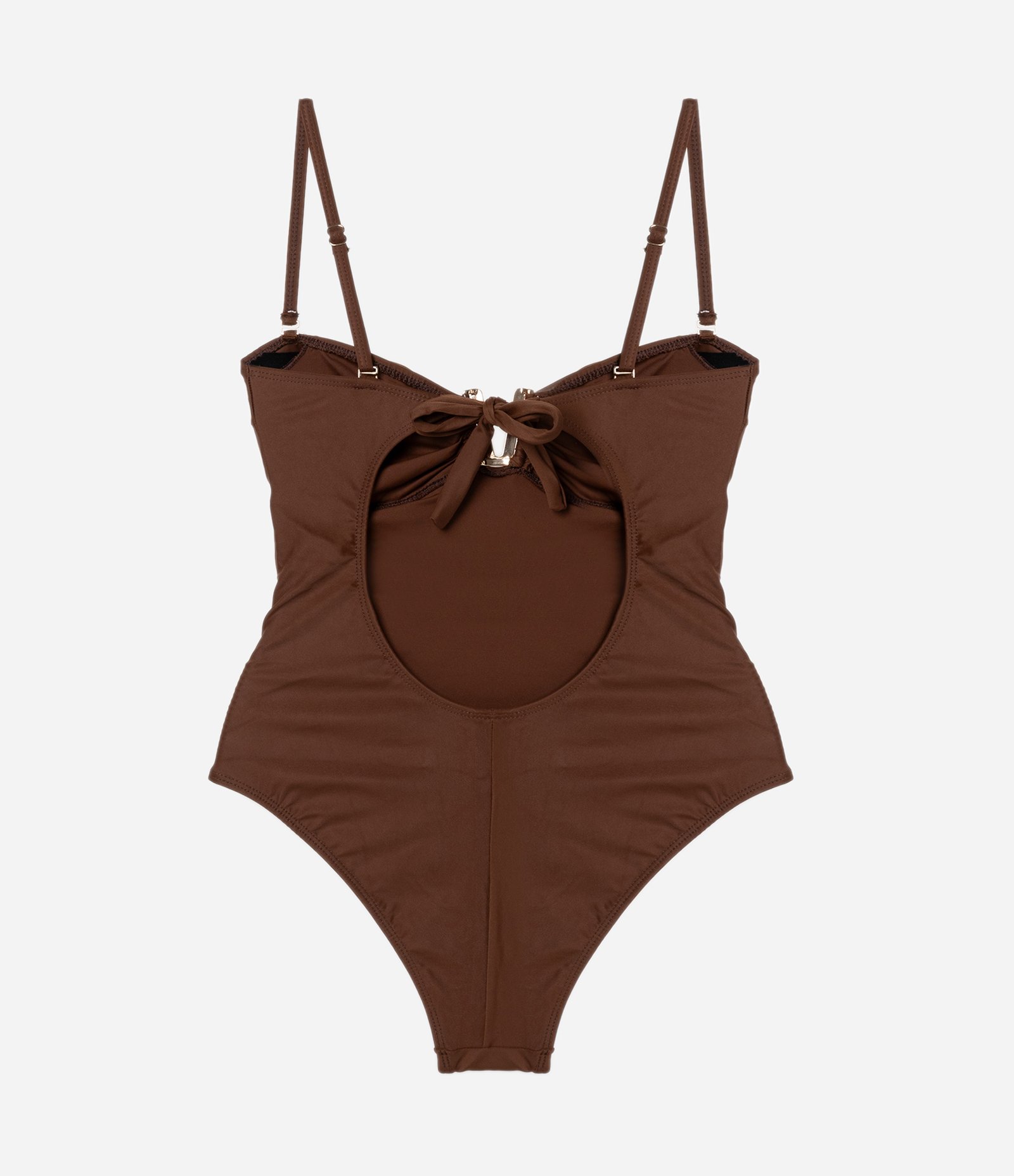 Maiô em Poliamida Drapeado com Recorte Vazado e Detalhe Metalizado 5