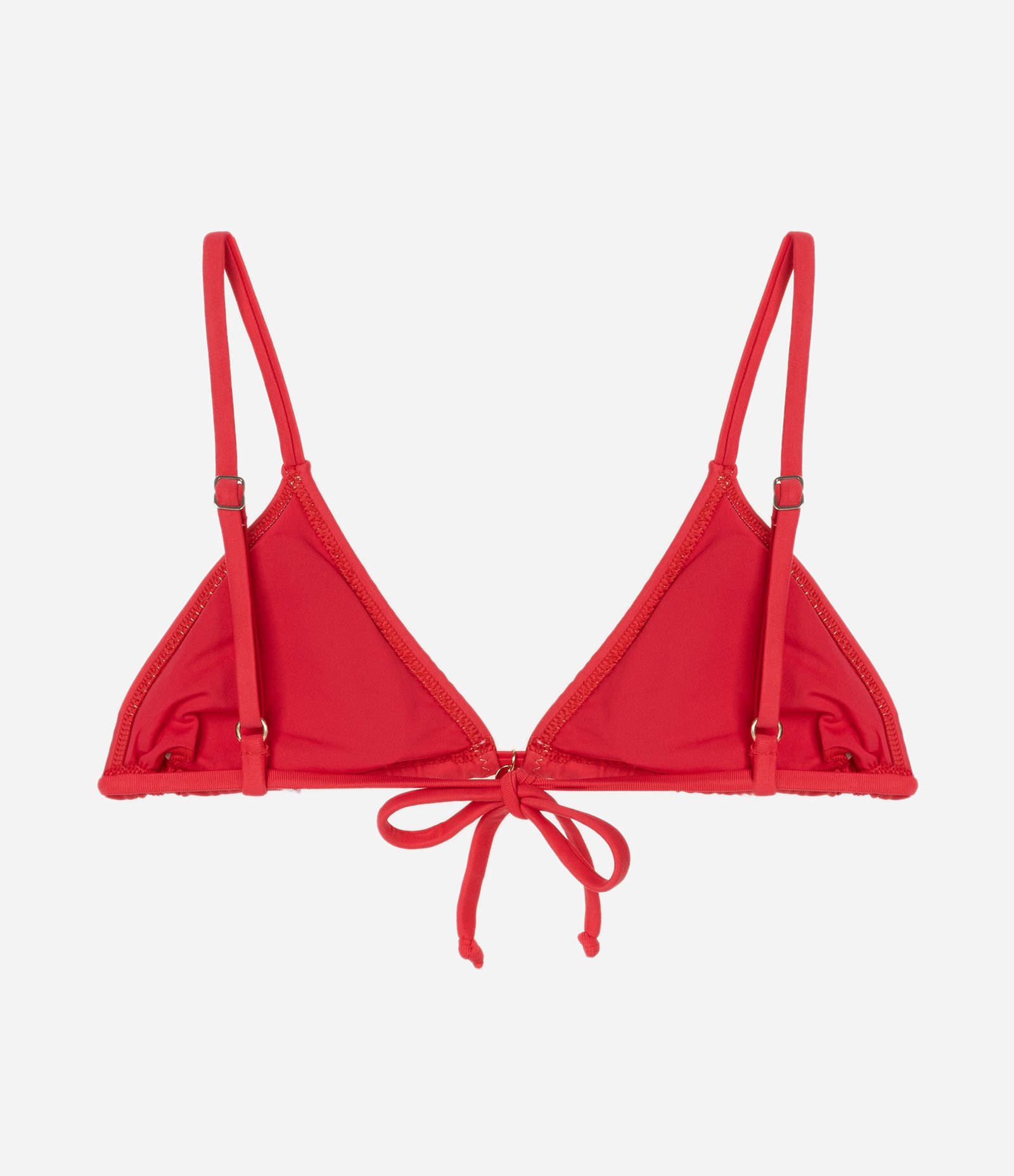 Biquíni Top Cortininha em Microfibra com Pesponto em Fio Metalizado Vermelho 6