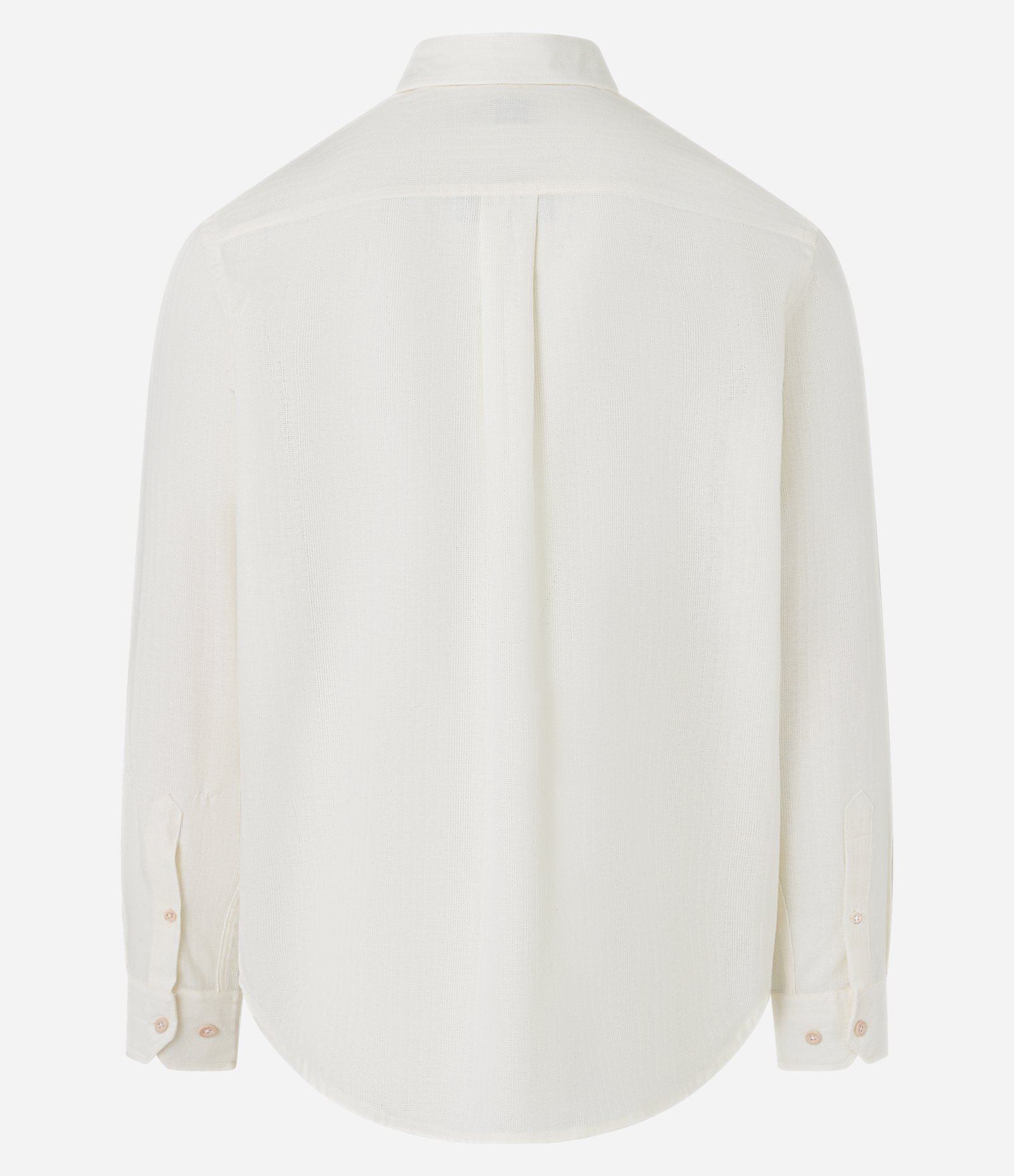 Camisa Comfort Com Textura Vertical Off White 3