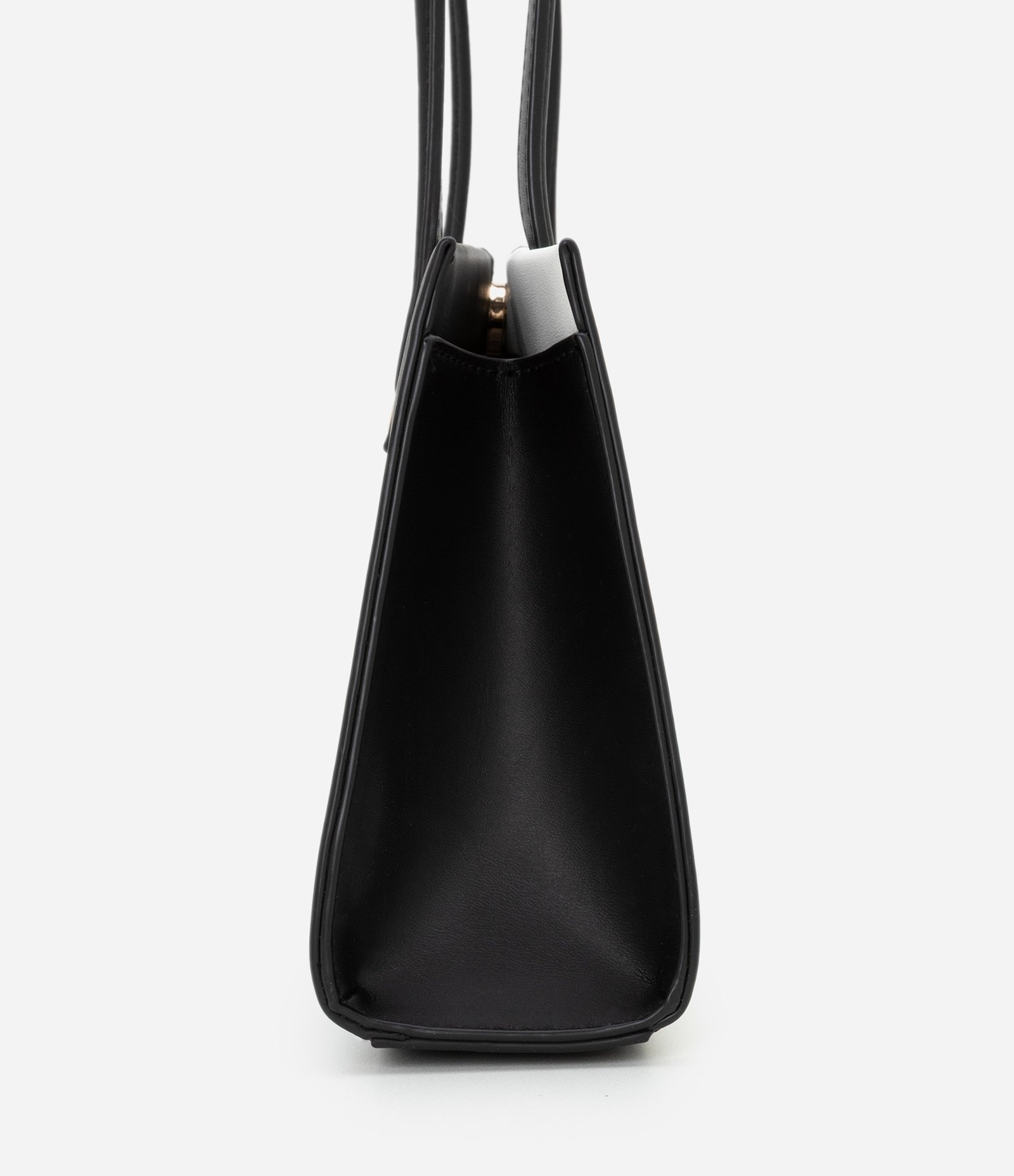 Bolsa Shoulder Média com Recorte Bicolor Preto/Branco 3