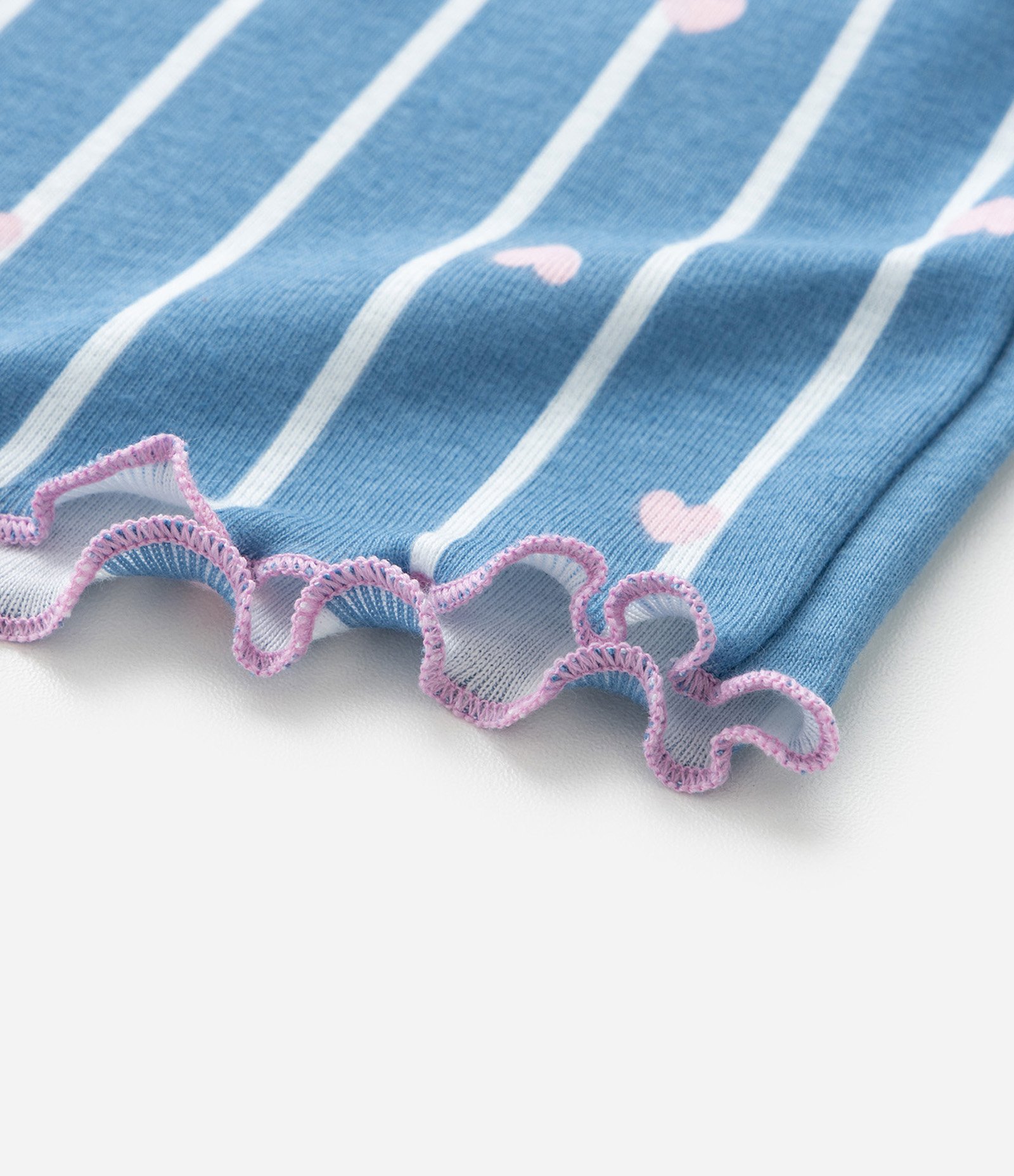 Pijama Infantil em Ribana com Estampa do Stitch - Tam 5 a 14 Anos Azul 8